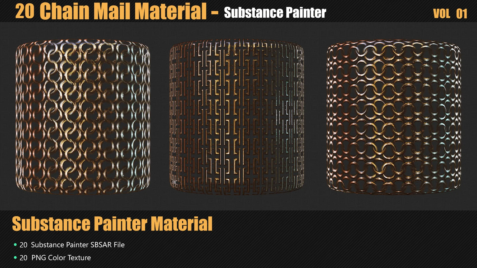 20 Chain Mail Materials In Substance Painter