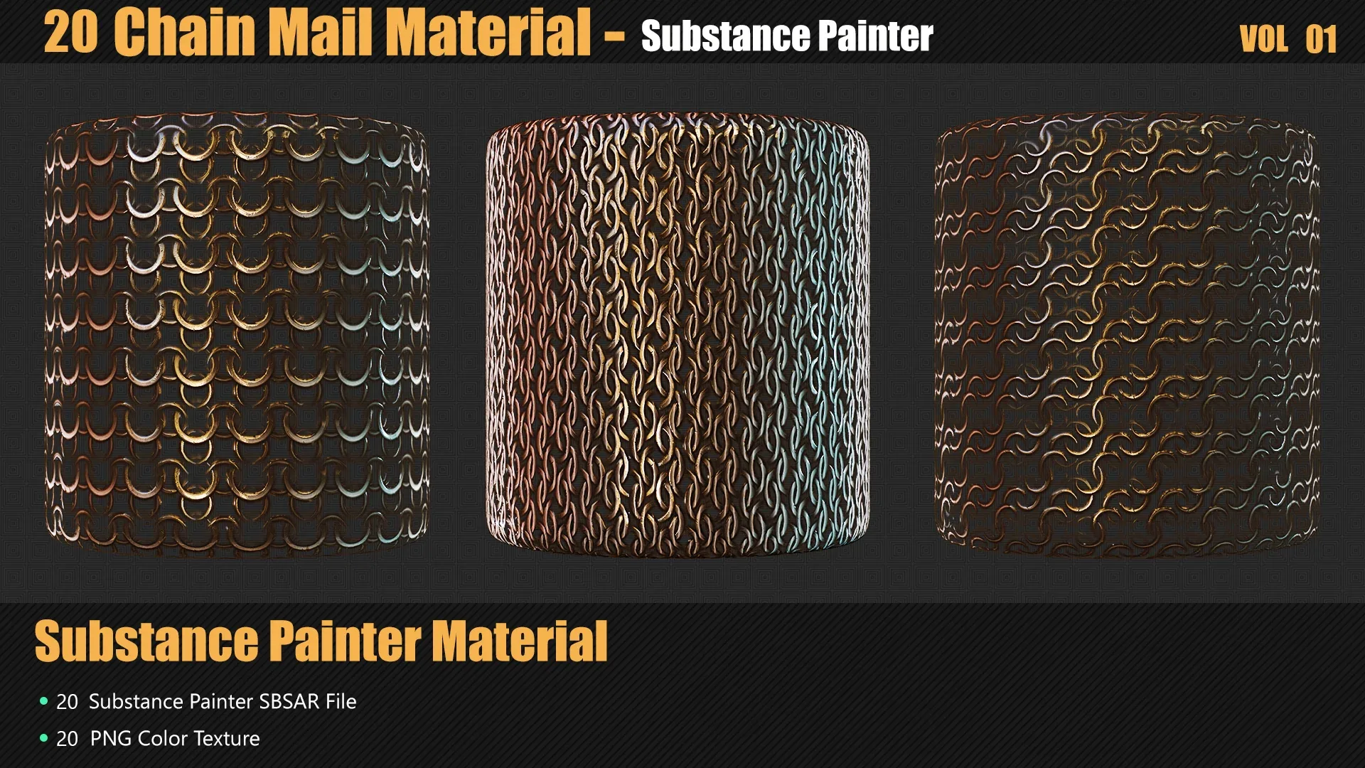 20 Chain Mail Materials In Substance Painter