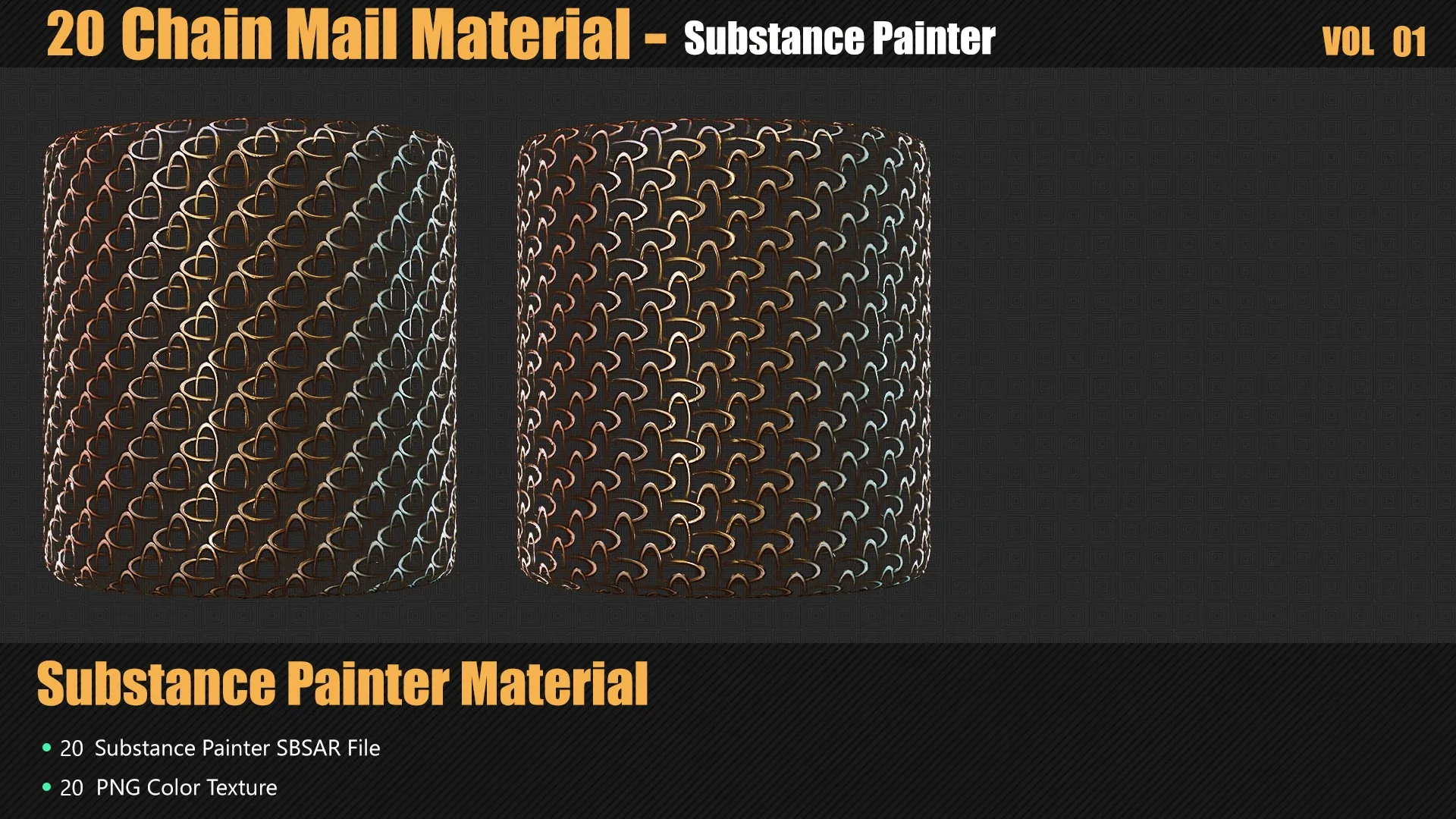 20 Chain Mail Materials In Substance Painter