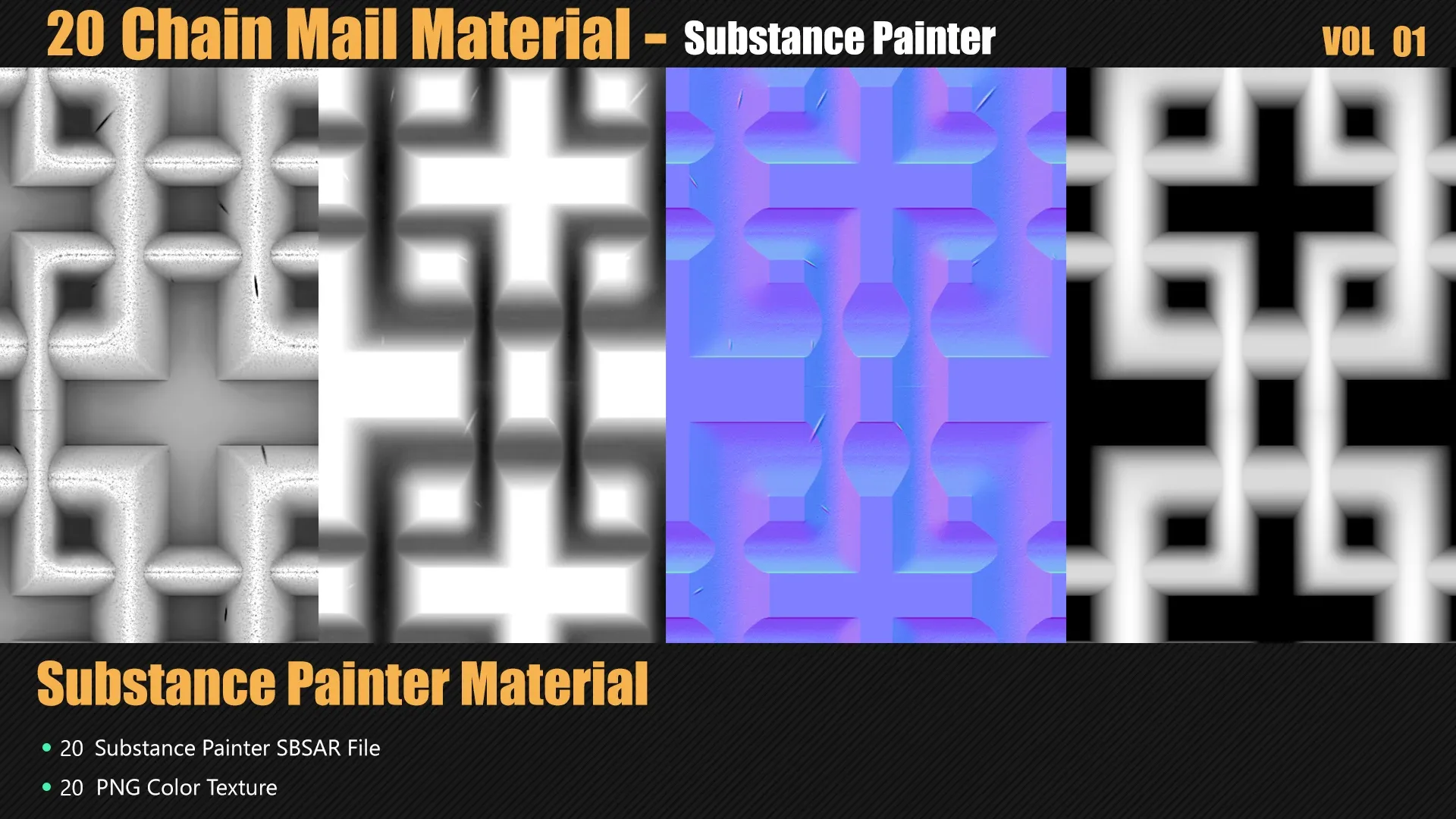 20 Chain Mail Materials In Substance Painter