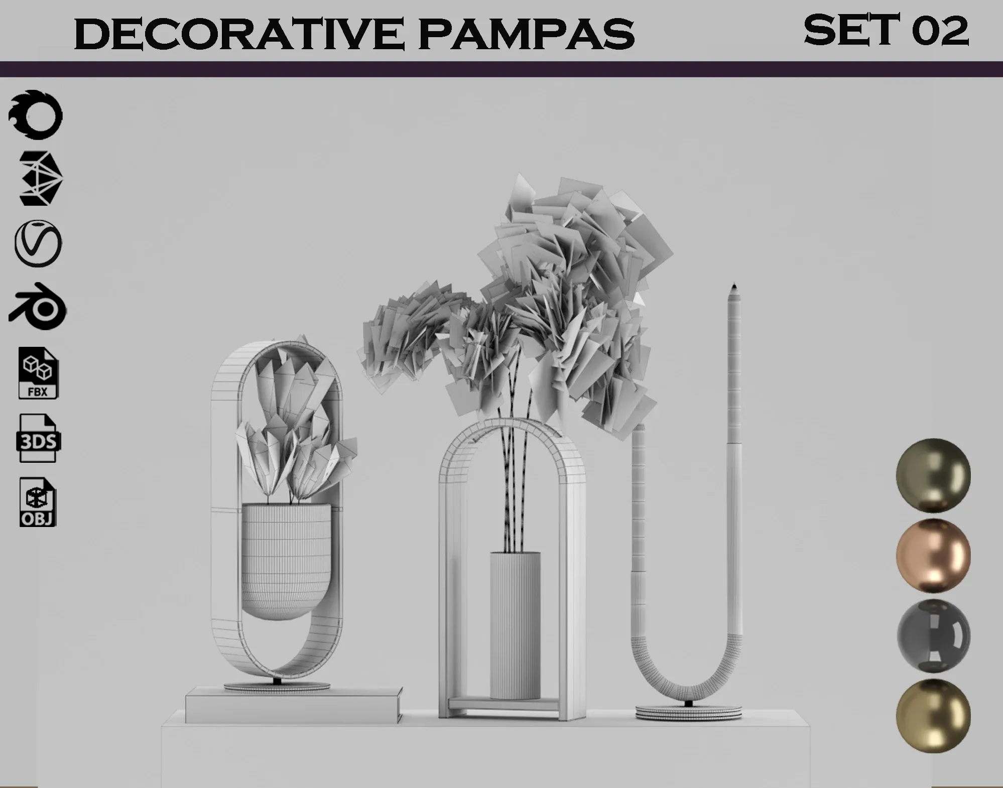 decorative pampas set 02