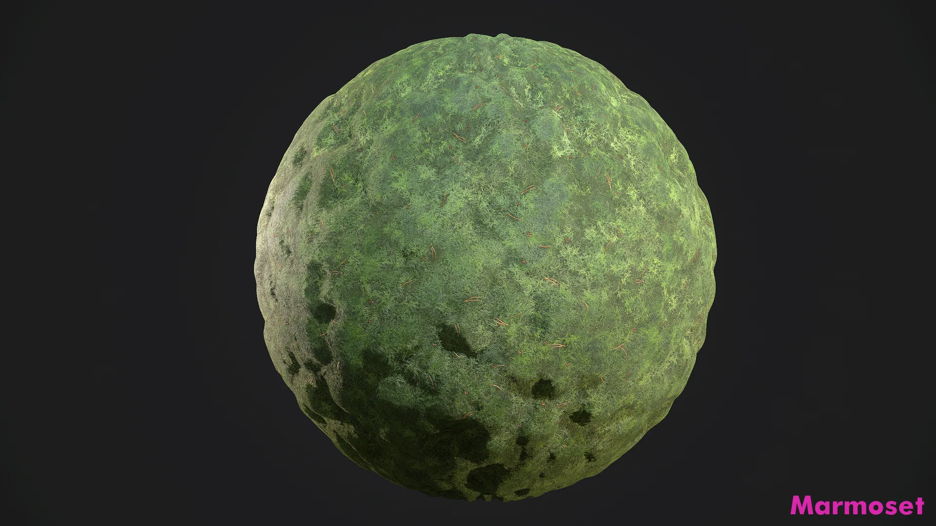 Moss Tileable Material with Substance Graph Texture