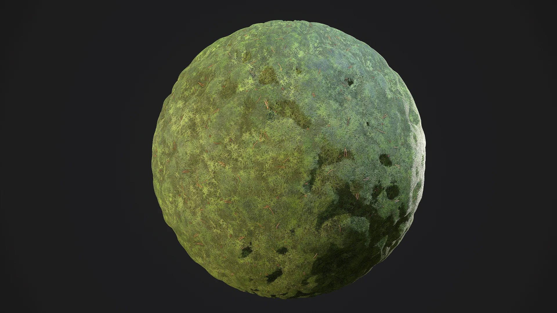 Moss Tileable Material with Substance Graph Texture