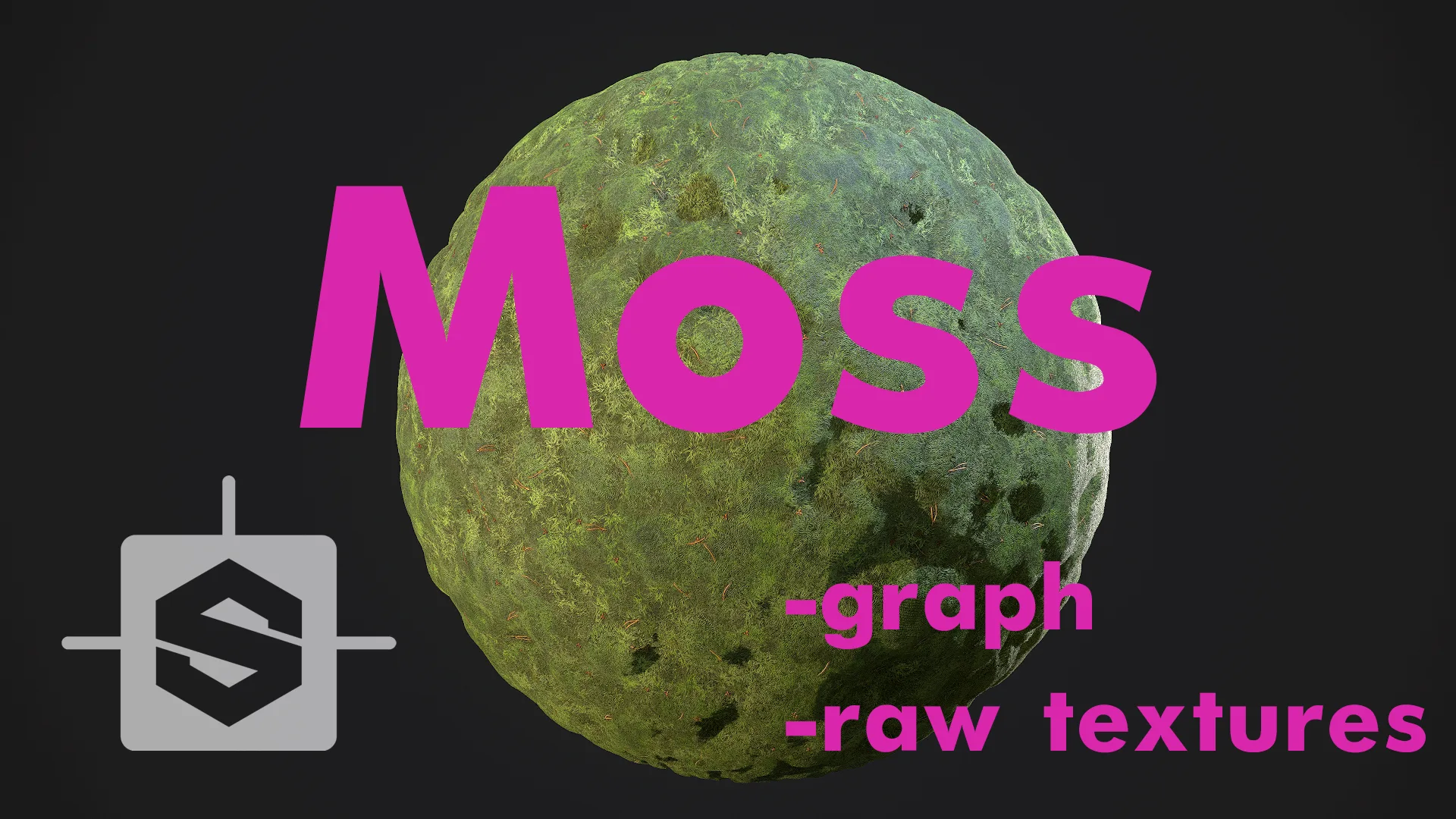 Moss Tileable Material with Substance Graph Texture