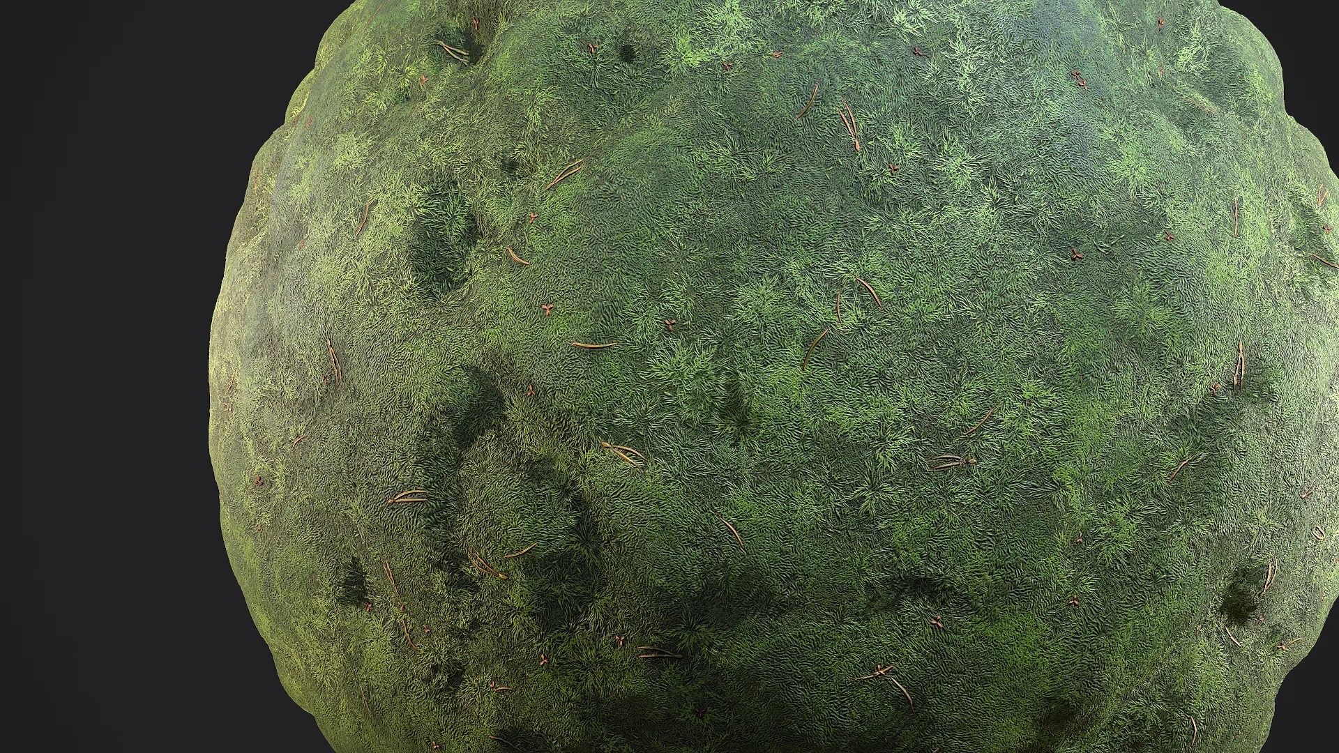 Moss Tileable Material with Substance Graph Texture