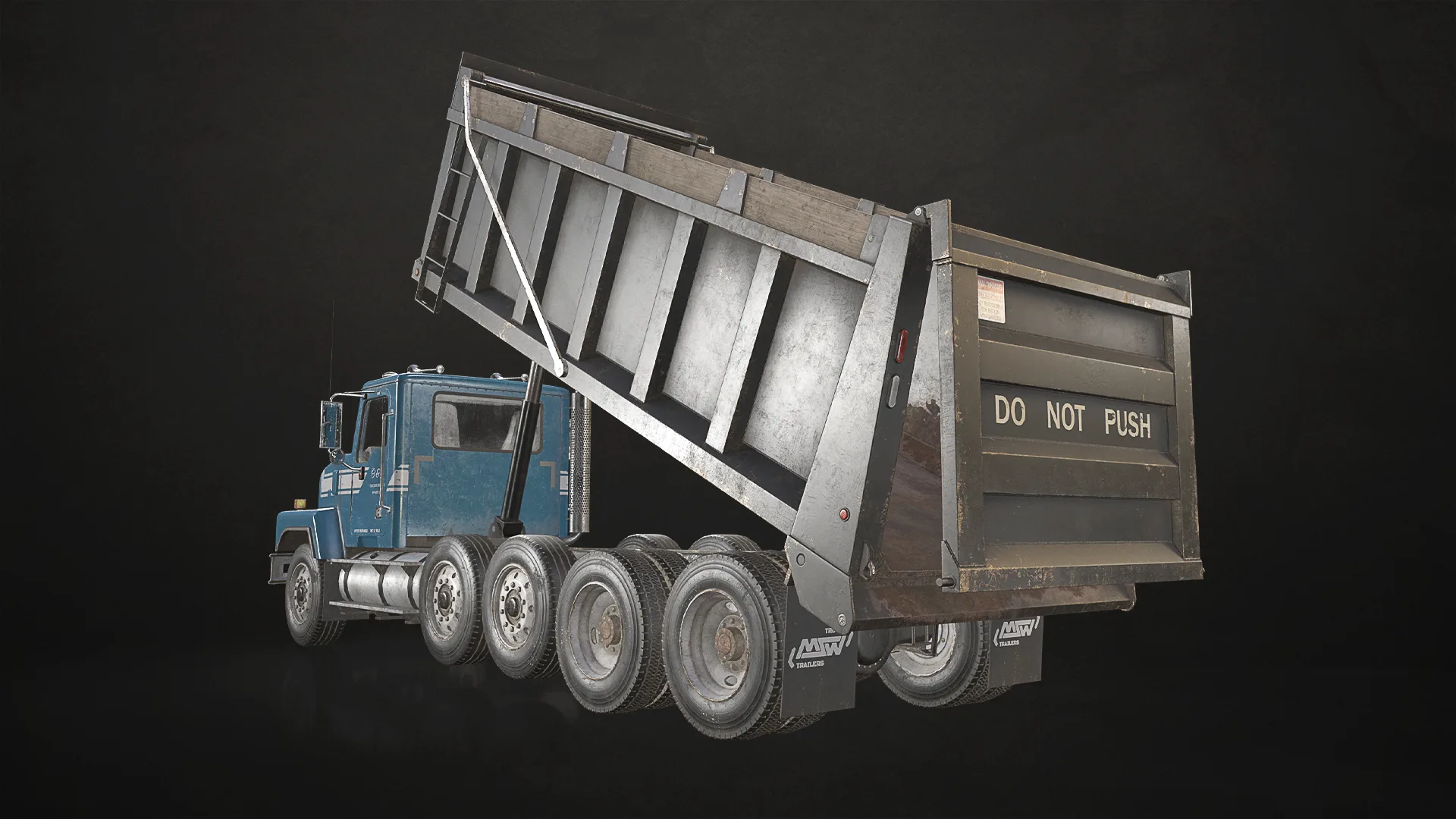 Classic Dump Truck - Low Poly