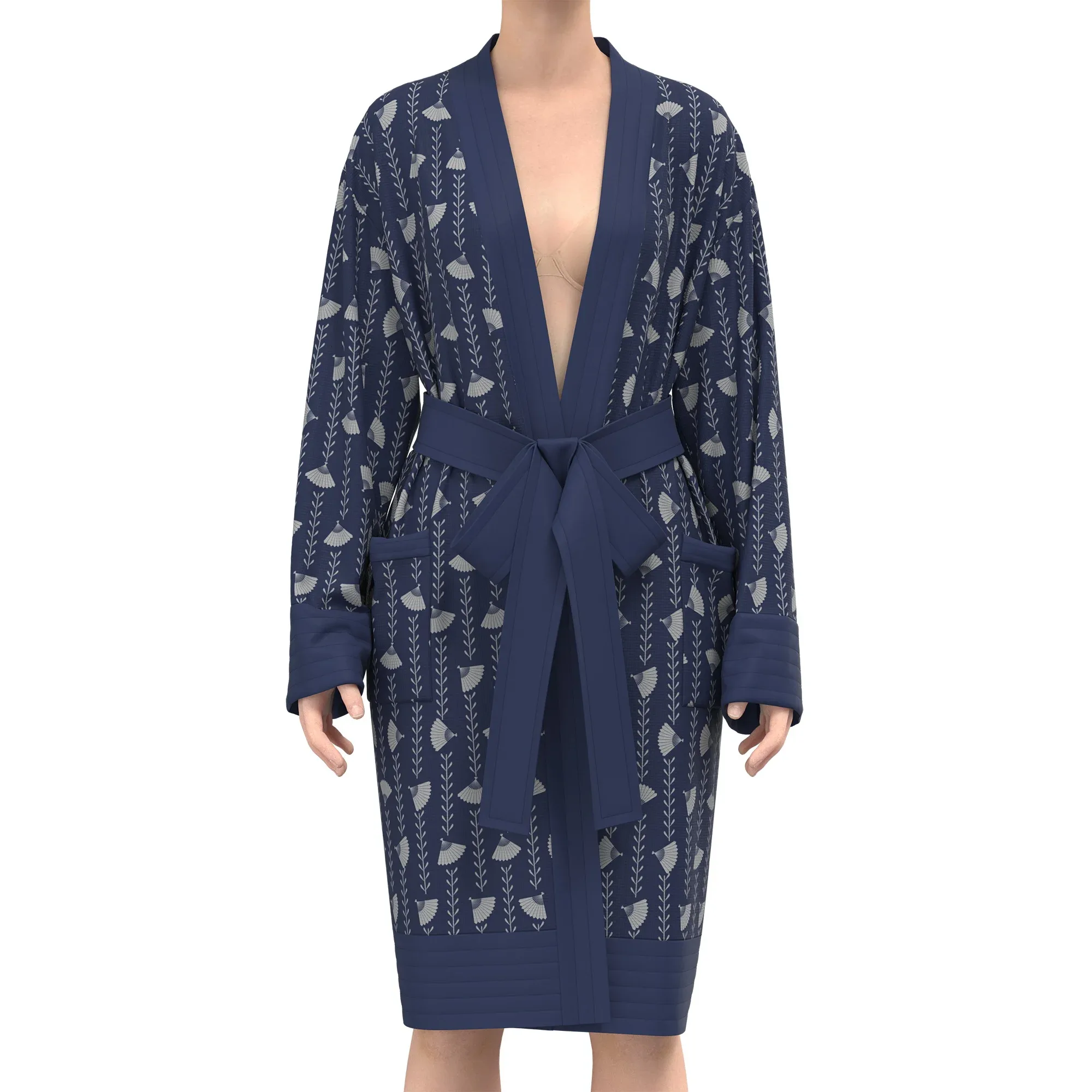 Bathrobe for Women, marvelous designer,clo3d