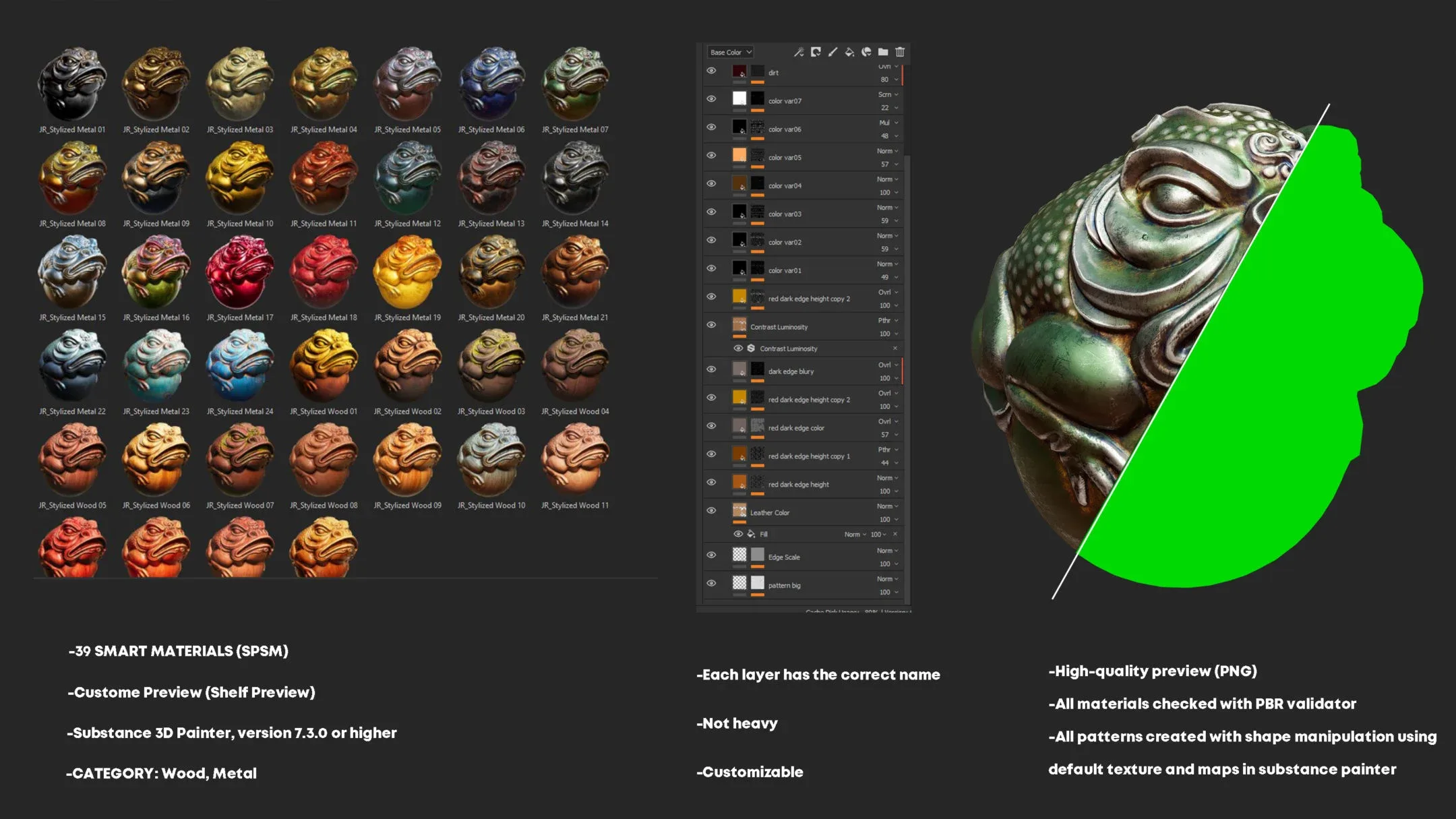 Stylized Smart Materials Wood & Metal Vol 02