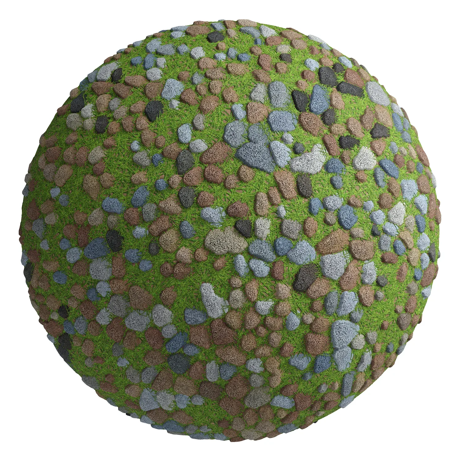 Grass Stone Materials1- By 3 color, Pbr By Sbsar, 4k