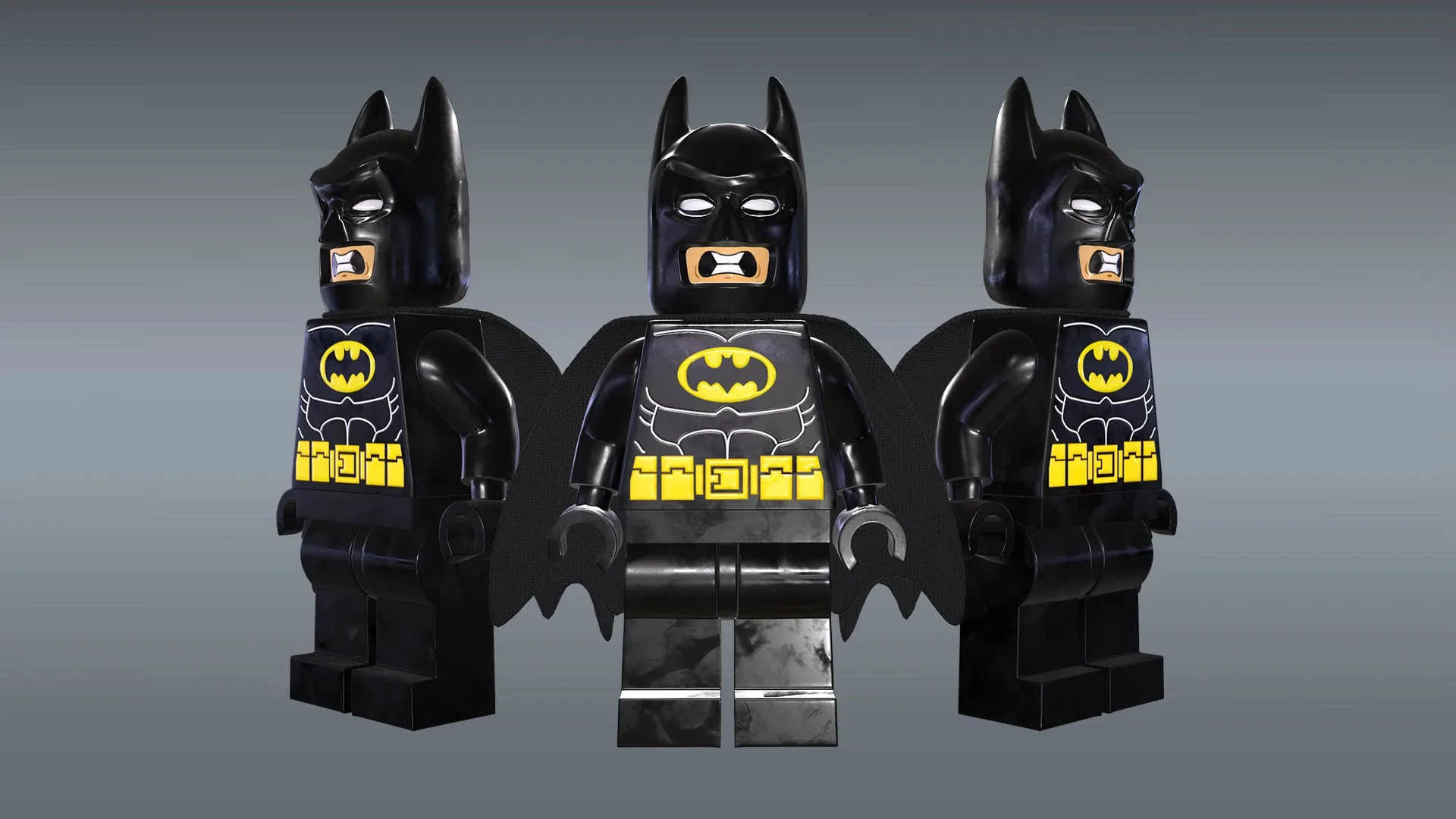 LEGO Minifigure 3D model - Batman / Joker / Deadpool