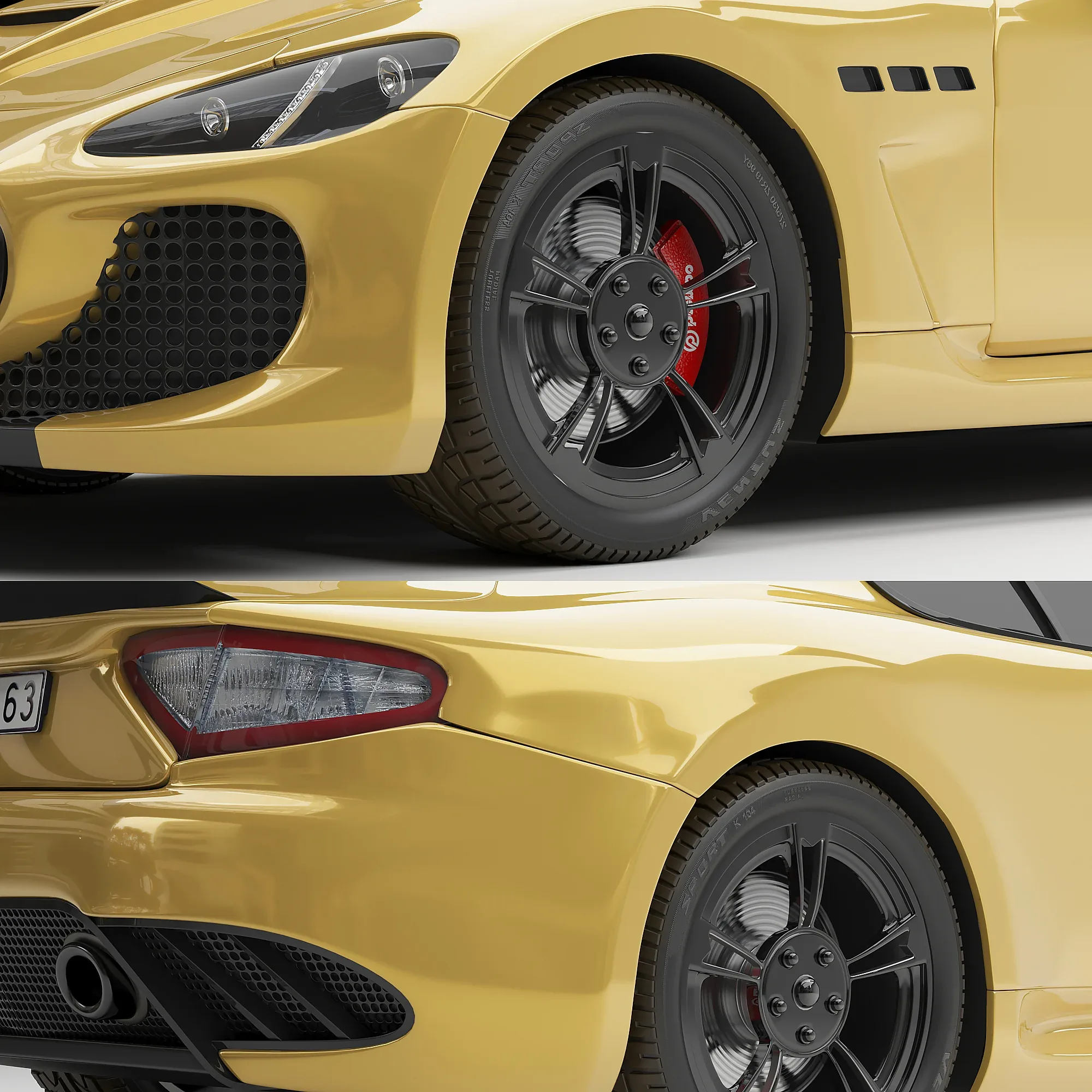 Maserati Granturismo Gold Chrome