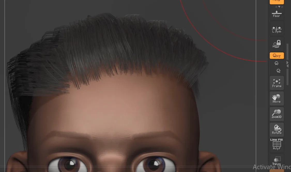 Real-time Hair ZBrush Plugin