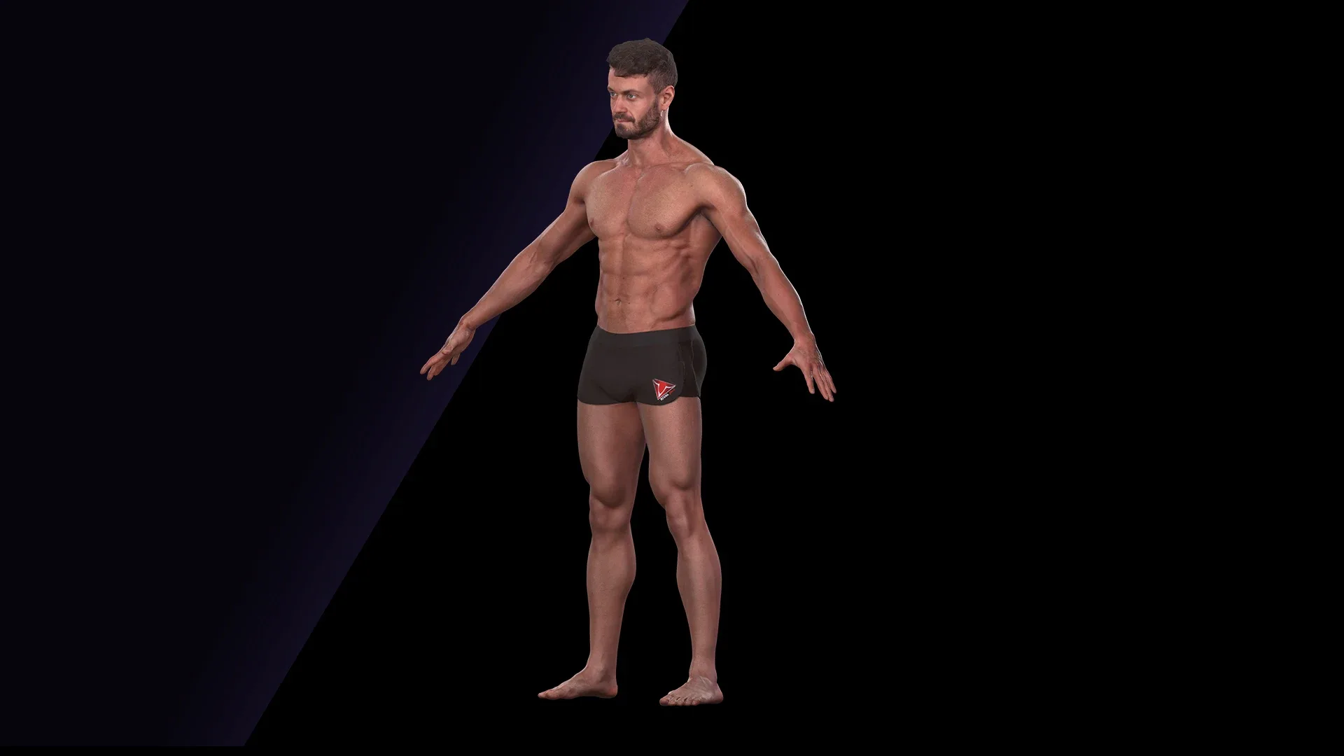 Cleaned A Pose Scan | 3D Model Ethan White Underwear