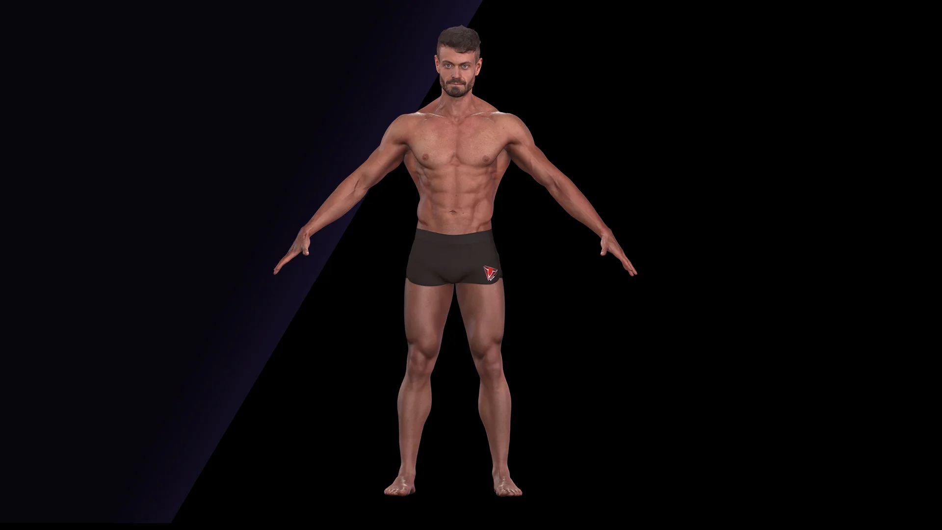 Cleaned A Pose Scan | 3D Model Ethan White Underwear