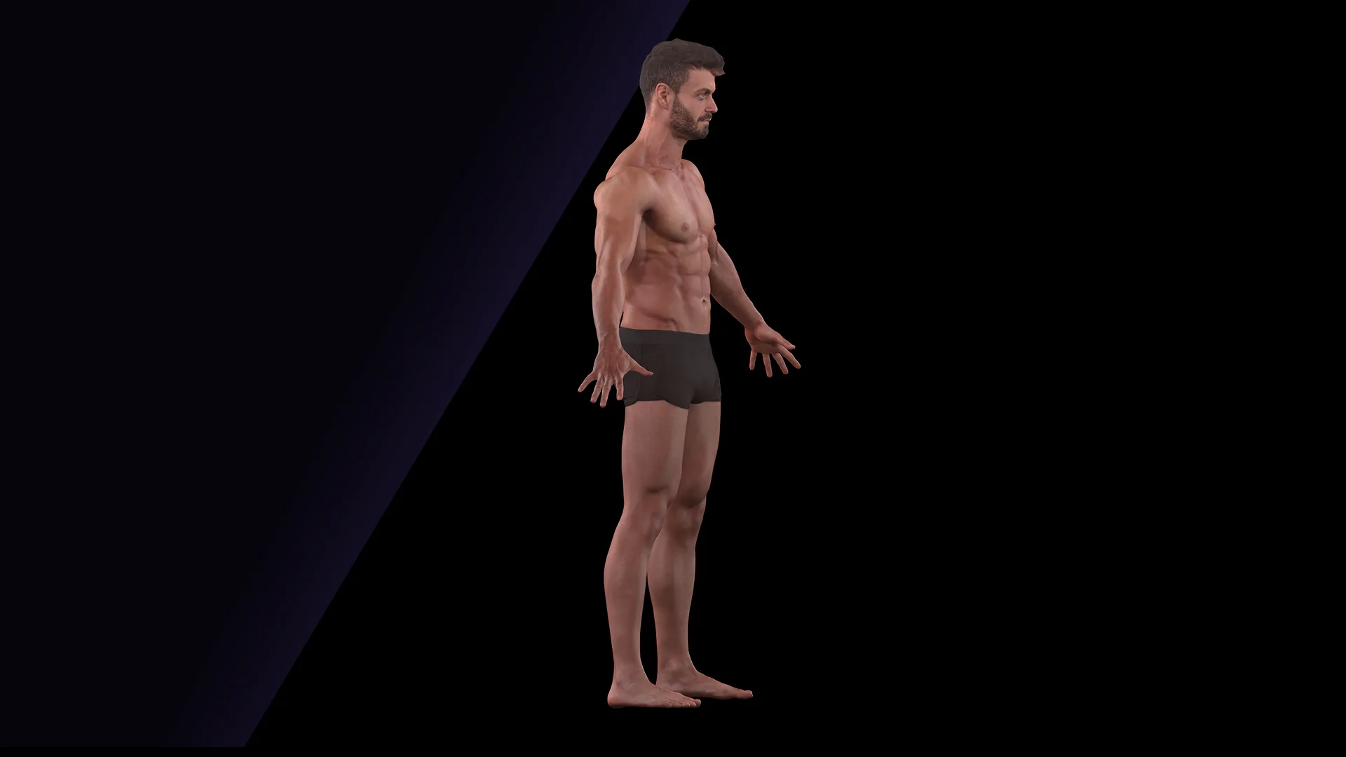 Cleaned A Pose Scan | 3D Model Ethan White Underwear