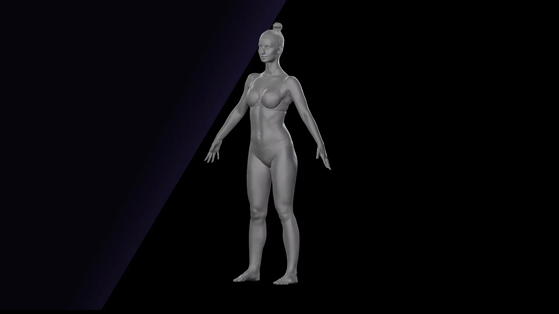 Cleaned A Pose Scan | 3D Model Babbie Underwear