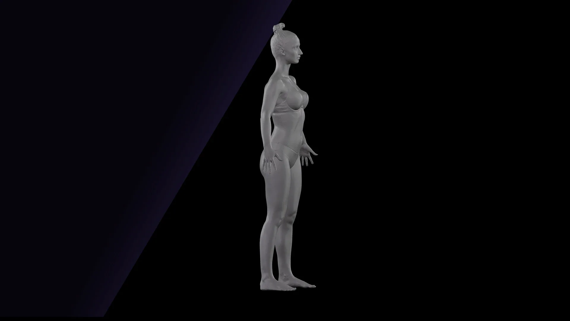 Cleaned A Pose Scan | 3D Model Babbie Underwear