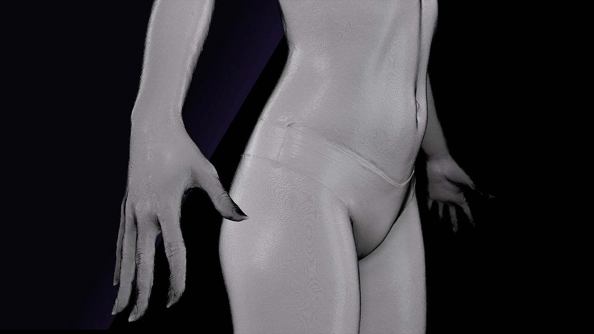 Cleaned A Pose Scan | 3D Model Babbie Underwear