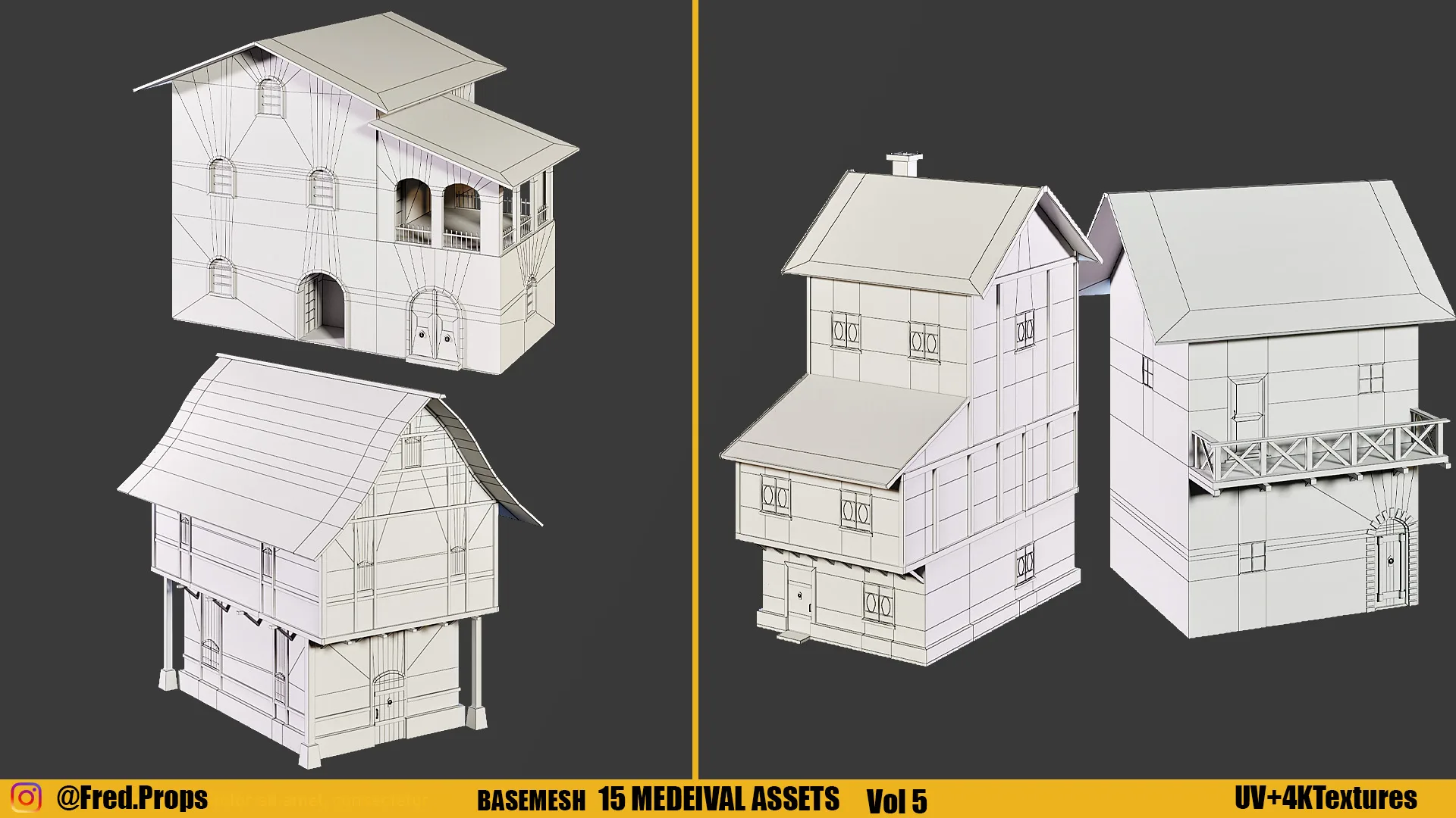 KITBASH: Medieval Assets+4kTextures Vol 5