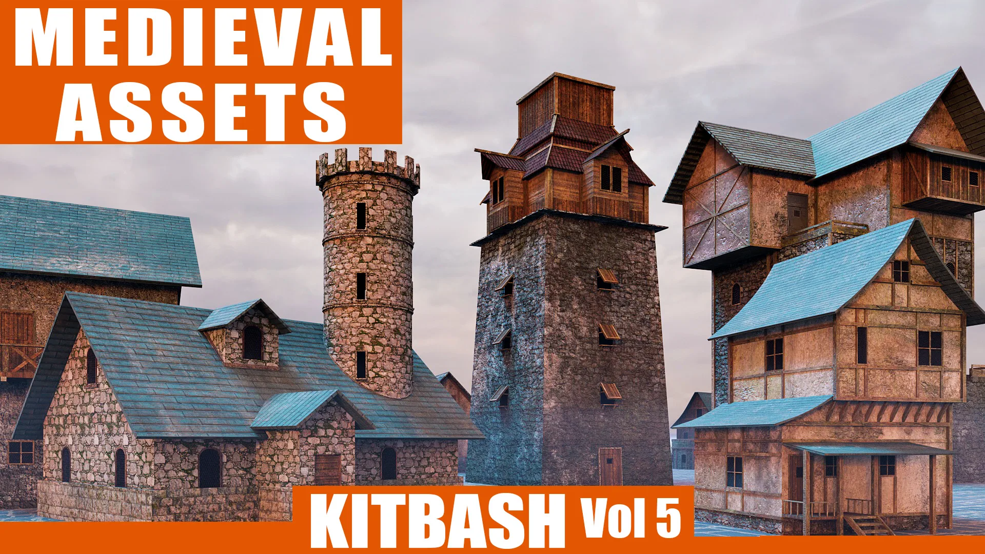 KITBASH: Medieval Assets+4kTextures Vol 5