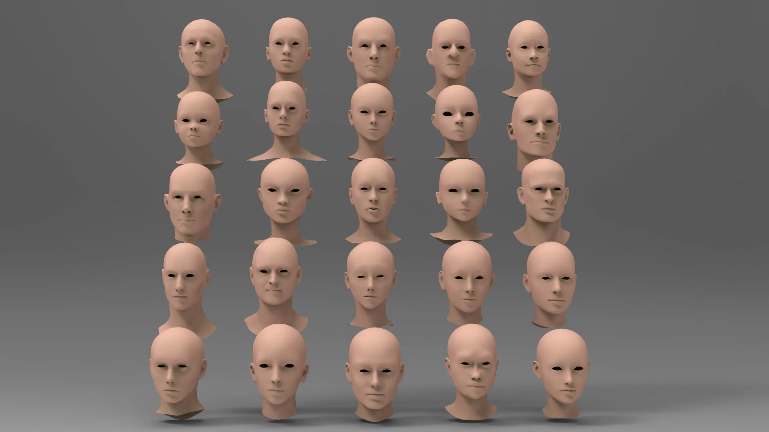 25 Basemesh head collection 2