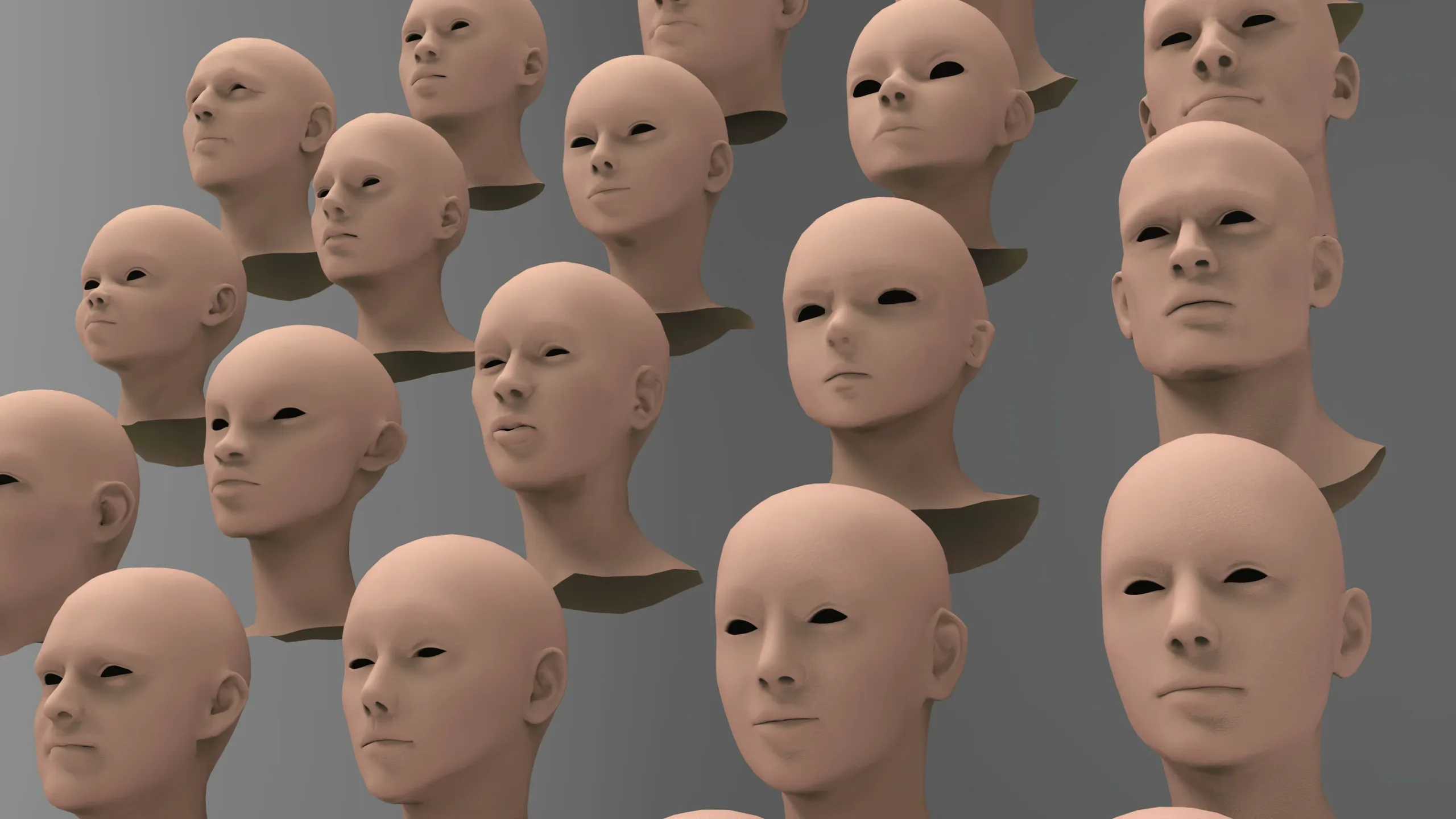 25 Basemesh head collection 2