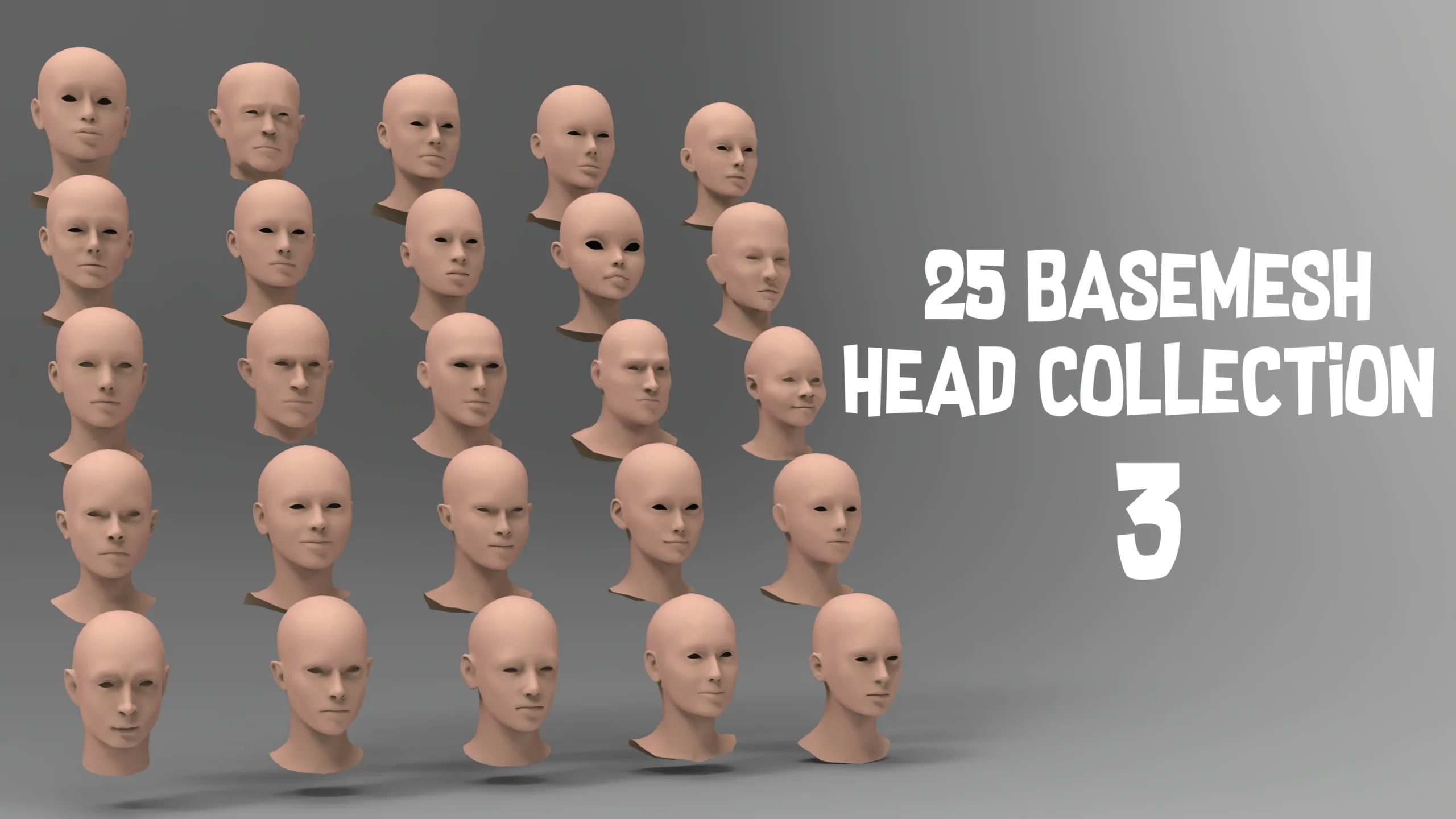 25 Basemesh head collection-3