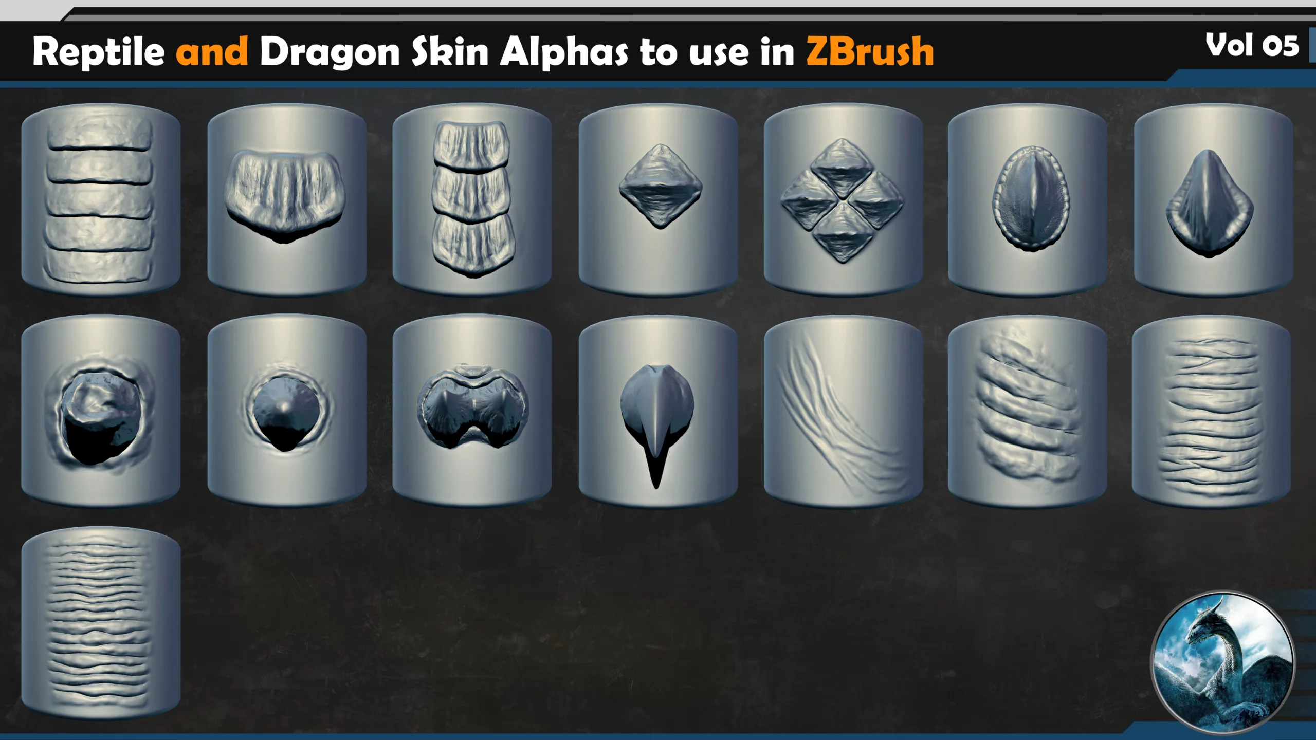 Reptile and Dragon Skin Brushes Vol 05