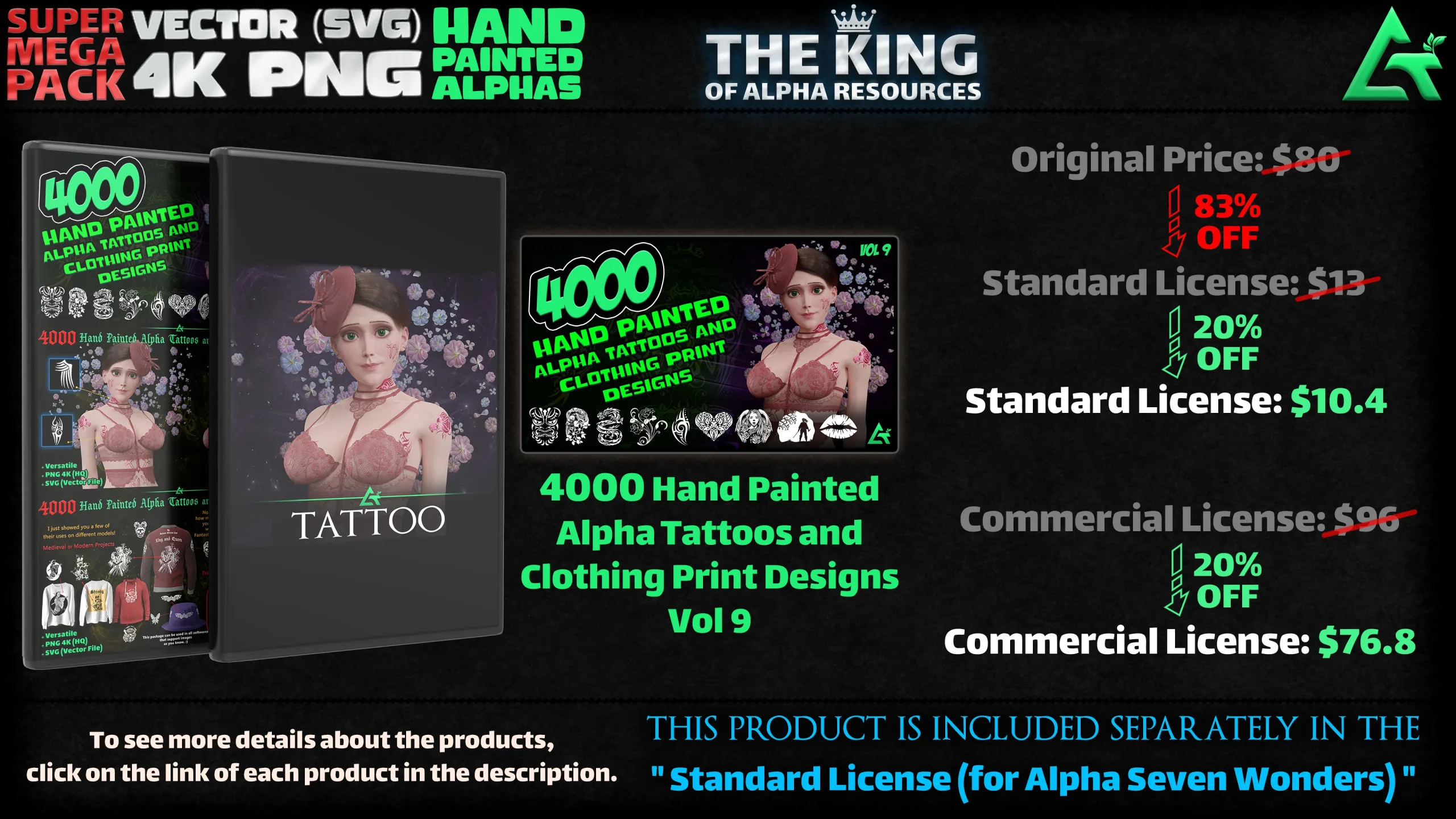 48300 Hand Painted Alpha Designs and Patterns - THE KING OF ALPHA RESOURCES - SUPER MEGA PACKAGE - The Largest Package You Have Ever Seen!