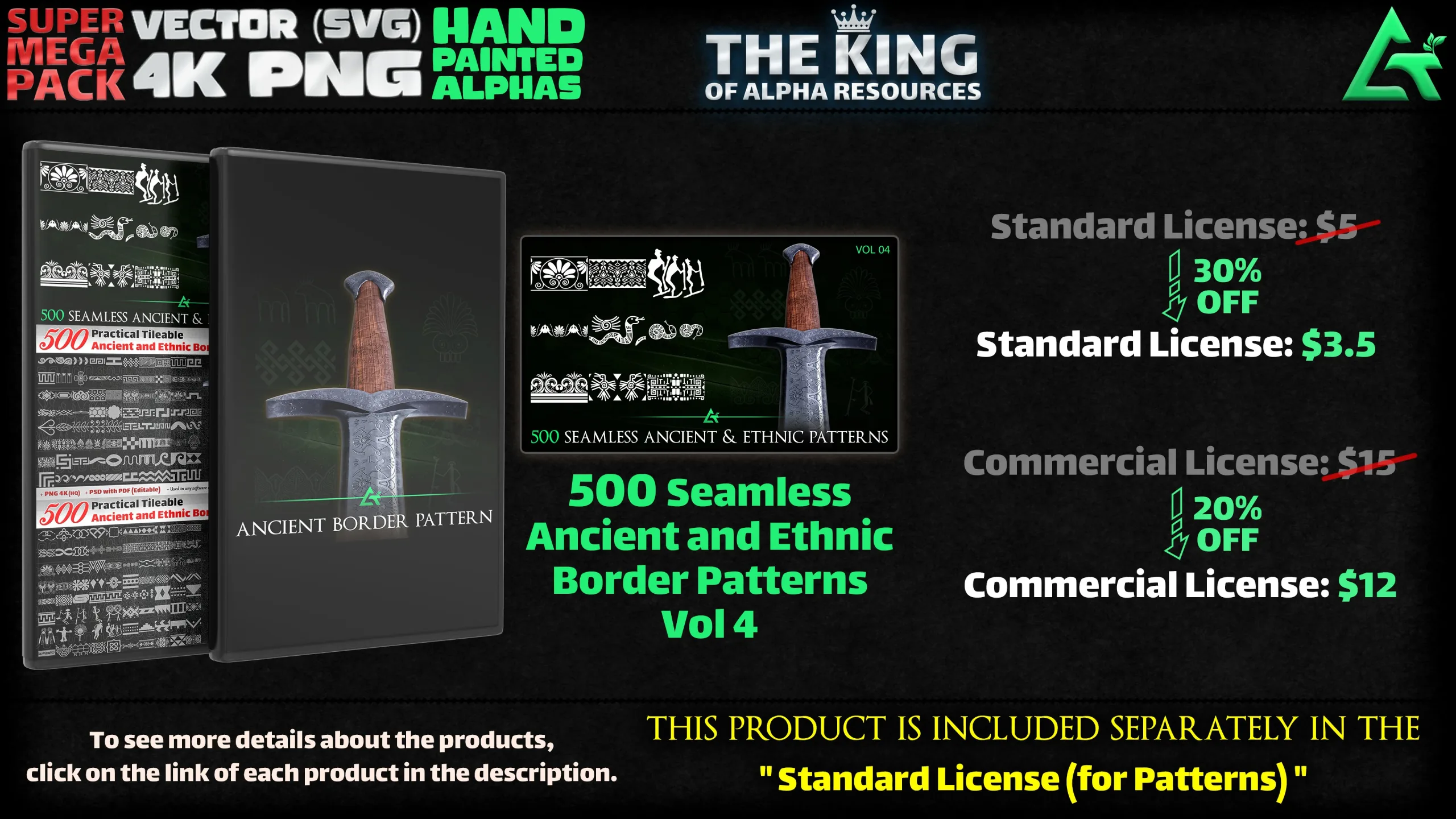 48300 Hand Painted Alpha Designs and Patterns - THE KING OF ALPHA RESOURCES - SUPER MEGA PACKAGE - The Largest Package You Have Ever Seen!