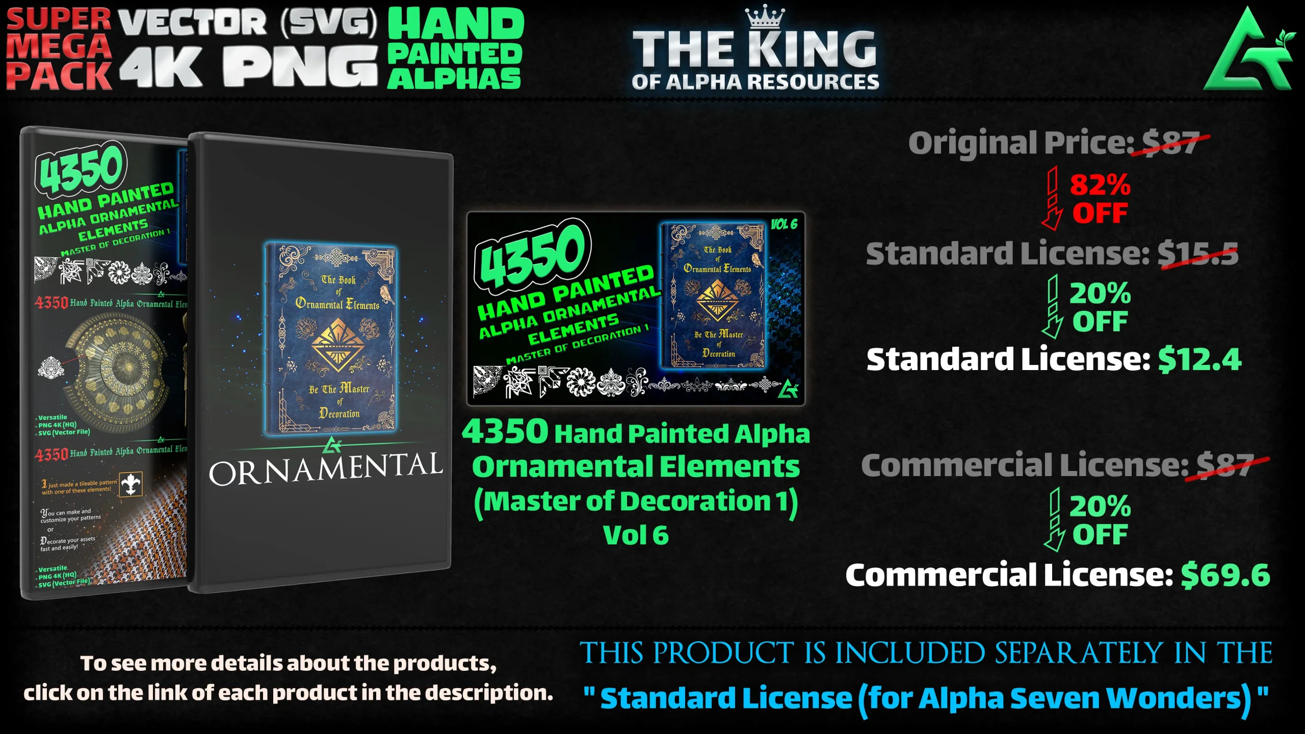 48300 Hand Painted Alpha Designs and Patterns - THE KING OF ALPHA RESOURCES - SUPER MEGA PACKAGE - The Largest Package You Have Ever Seen!