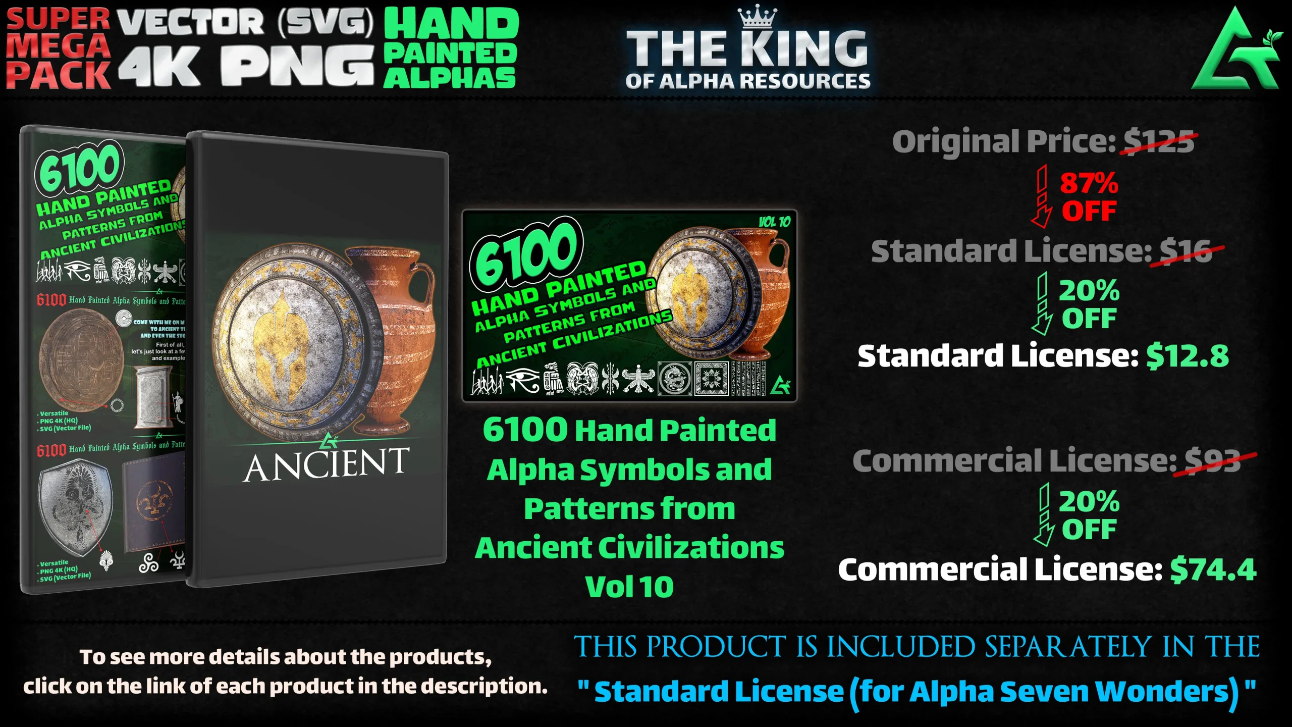 48300 Hand Painted Alpha Designs and Patterns - THE KING OF ALPHA RESOURCES - SUPER MEGA PACKAGE - The Largest Package You Have Ever Seen!