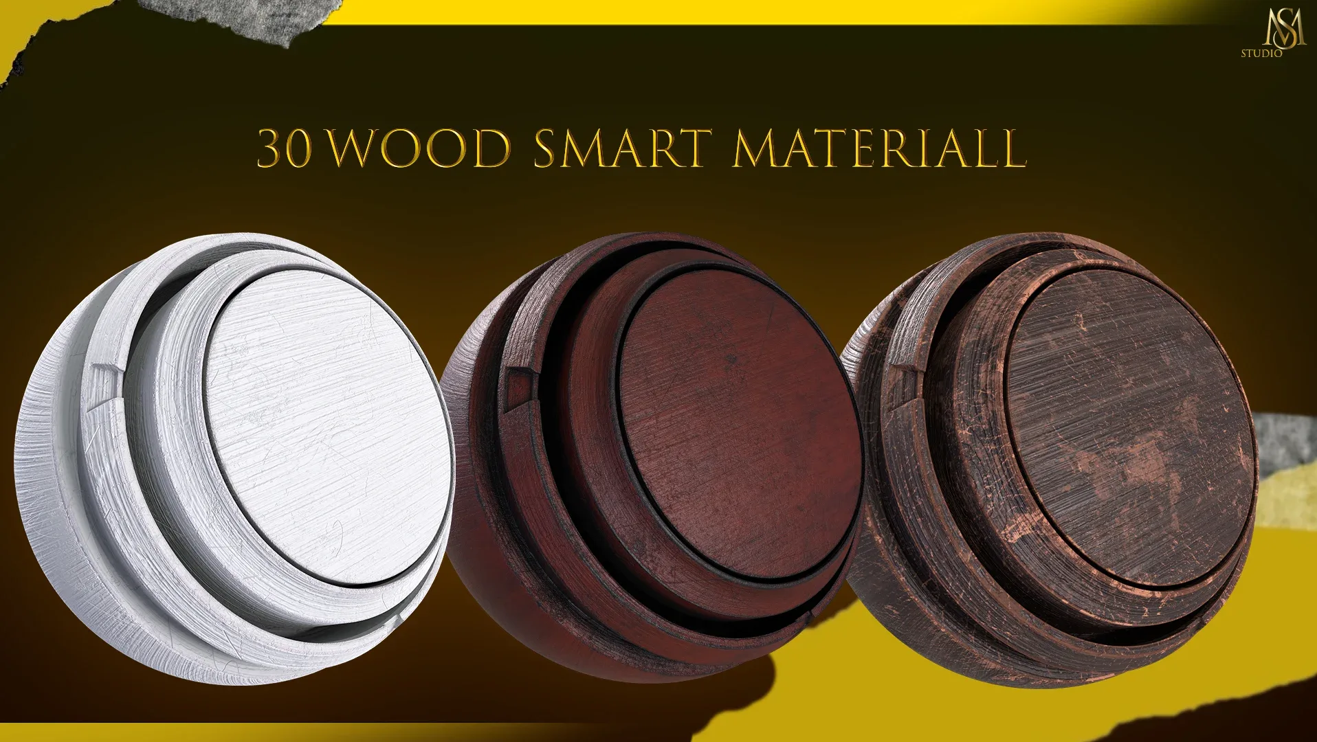 30 WOOD SMART MATERIAL & 8K PBR TEXURE