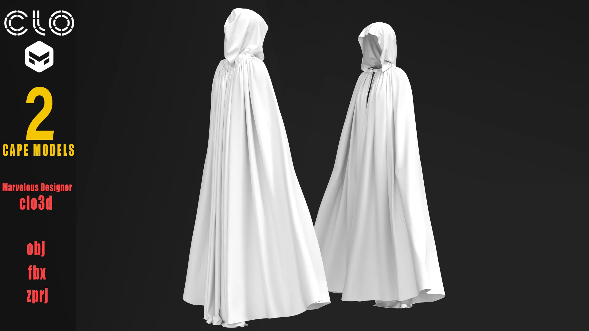 9 CAPE MODELS/Marvelous Designer/CLO 3D