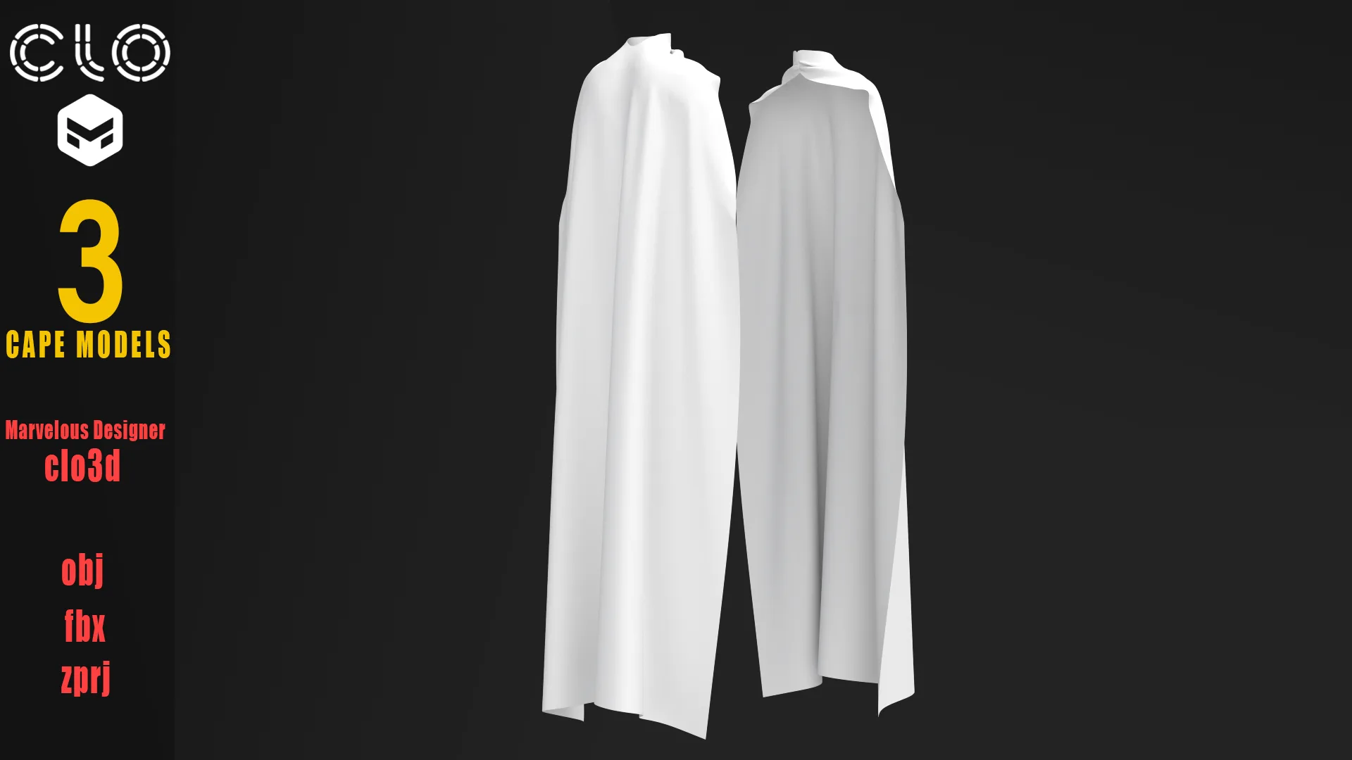 9 CAPE MODELS/Marvelous Designer/CLO 3D