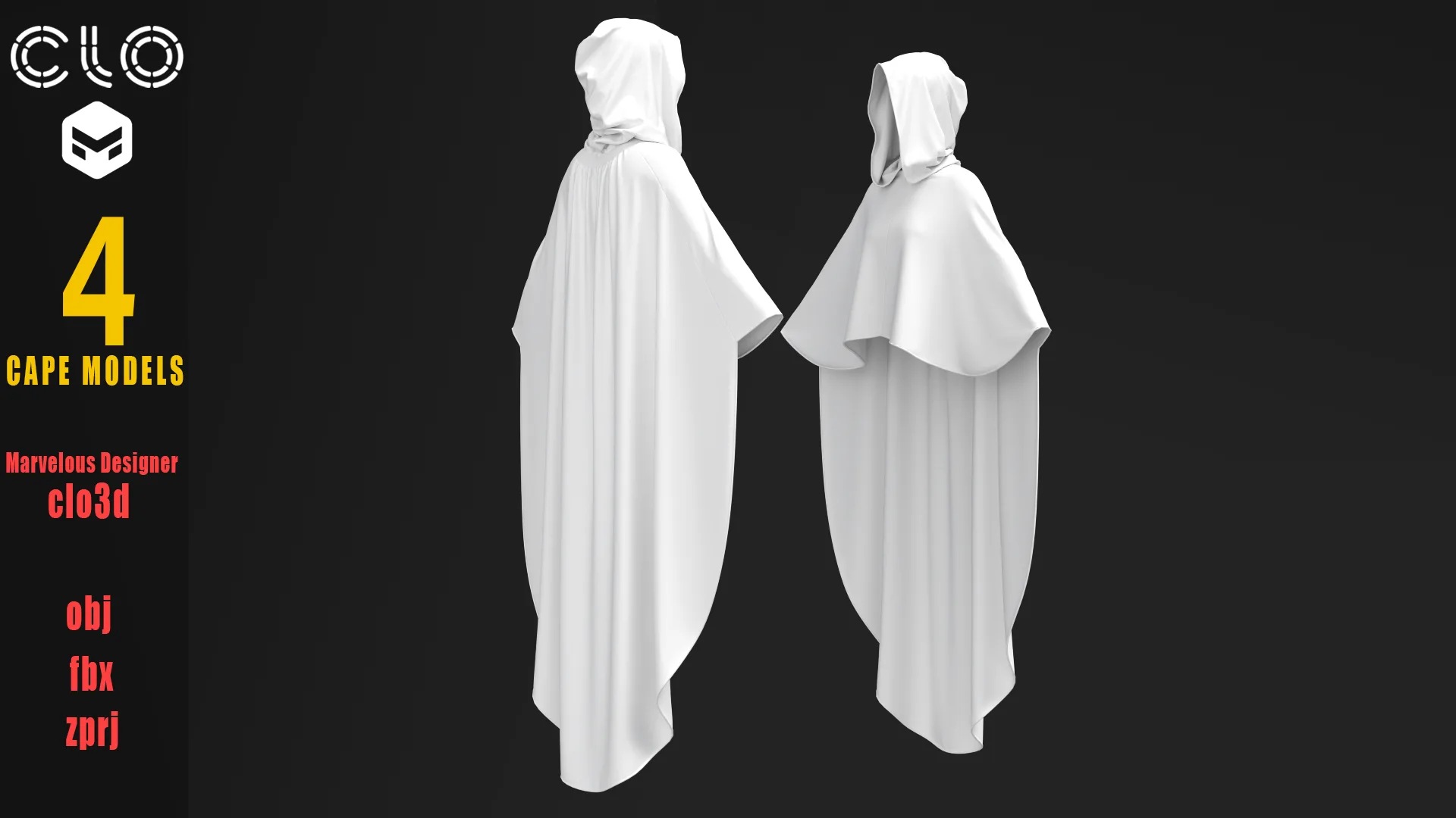 9 CAPE MODELS/Marvelous Designer/CLO 3D