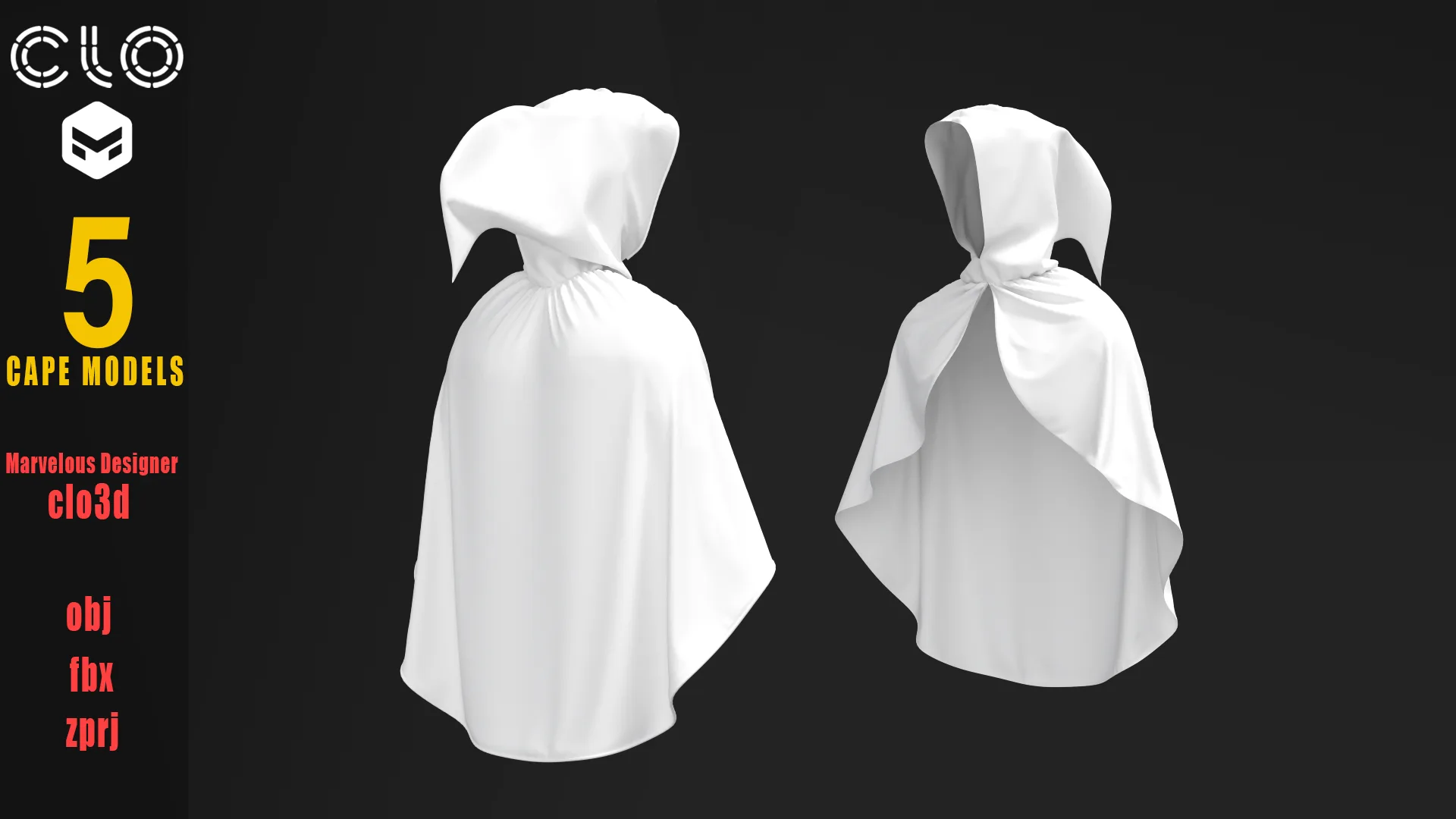 9 CAPE MODELS/Marvelous Designer/CLO 3D