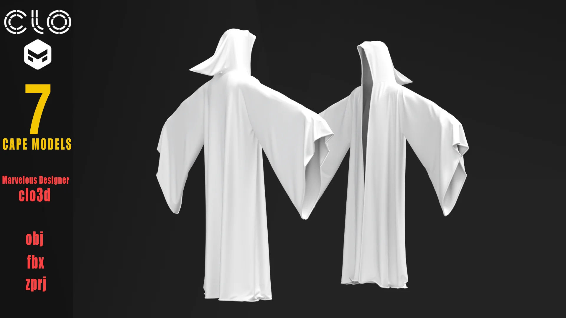 9 CAPE MODELS/Marvelous Designer/CLO 3D