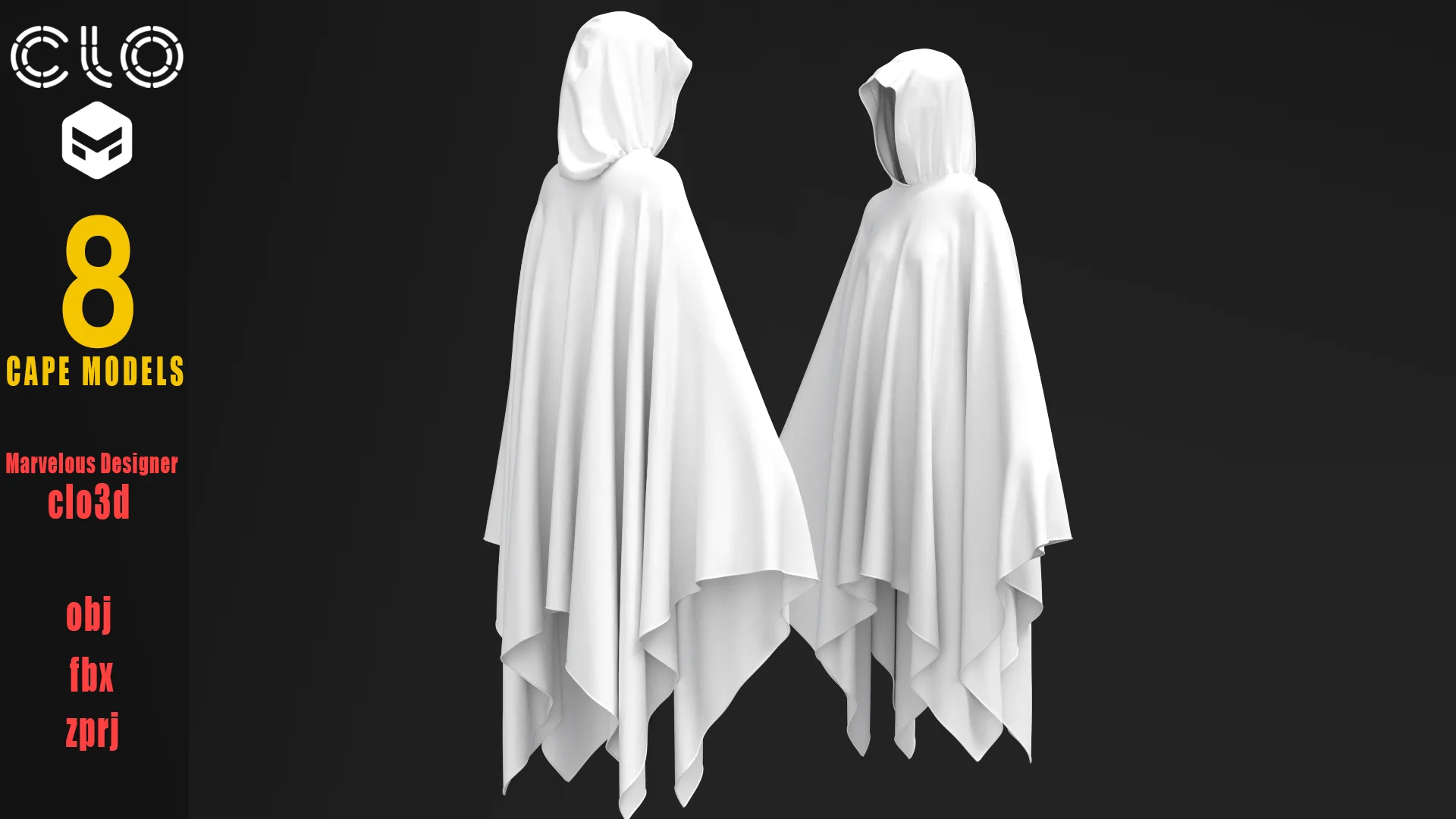 9 CAPE MODELS/Marvelous Designer/CLO 3D