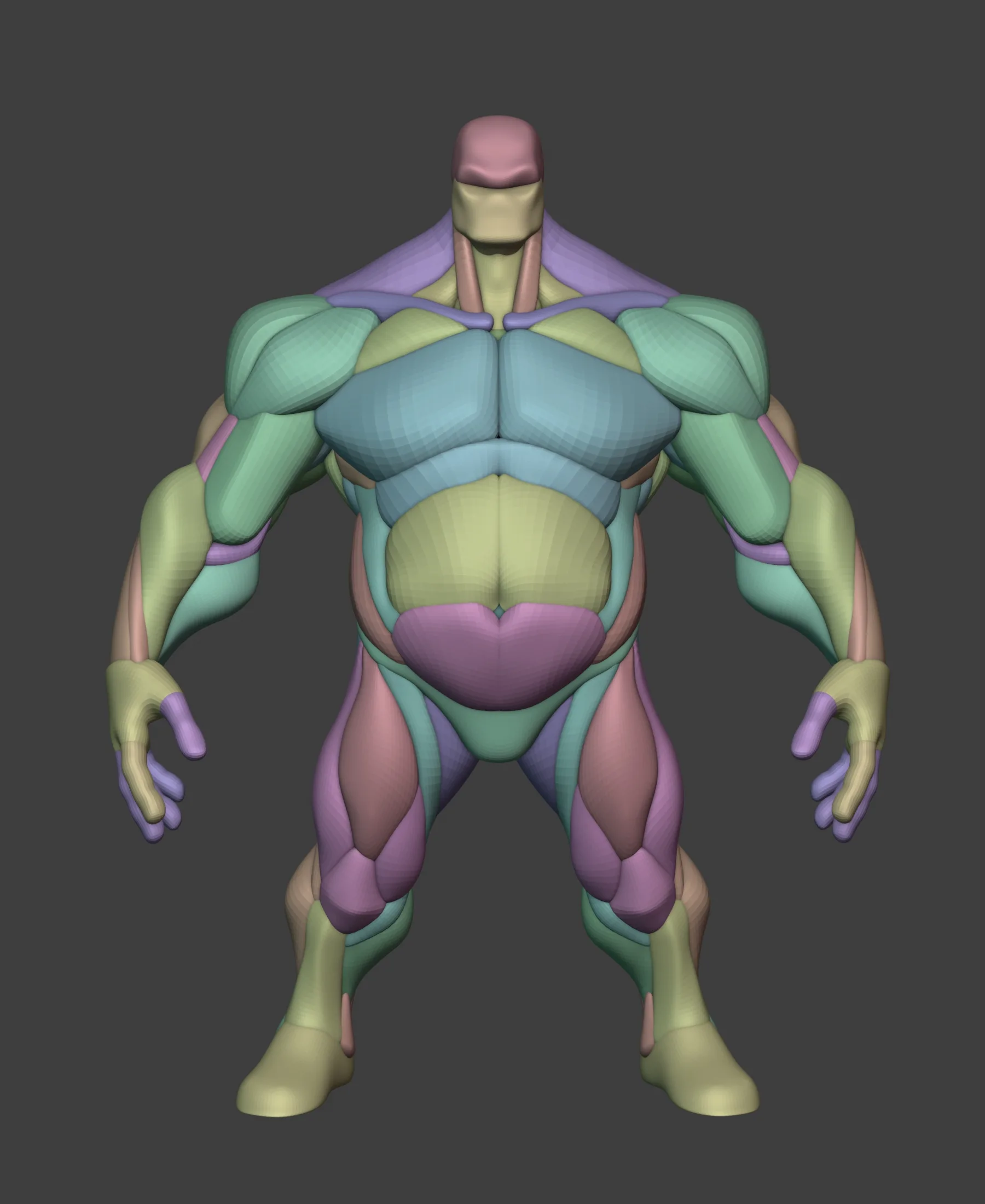 Stylized Heavy Anatomy Blockout