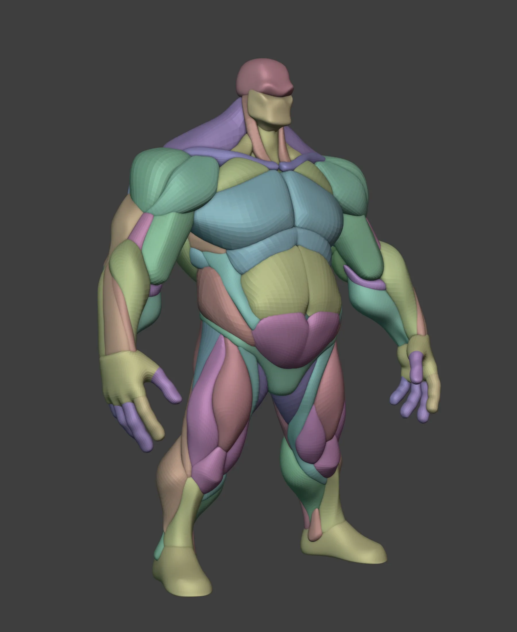 Stylized Heavy Anatomy Blockout