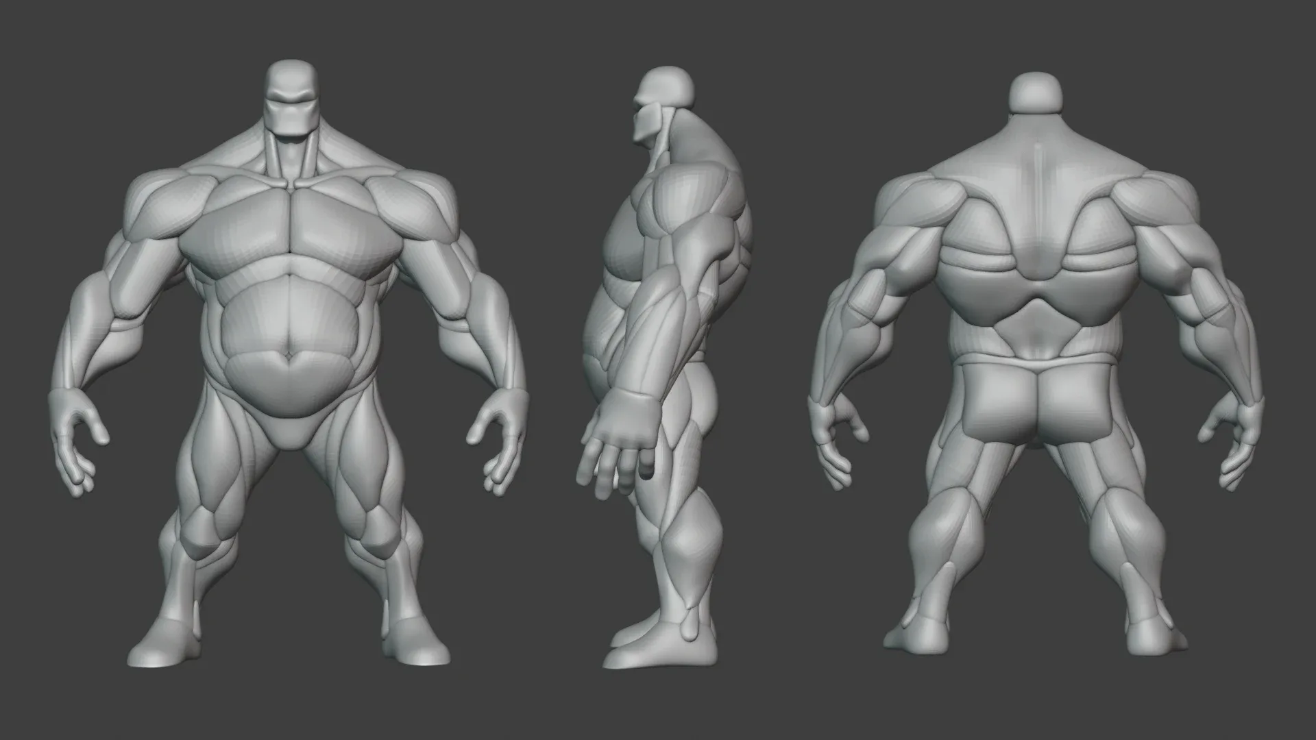 Stylized Heavy Anatomy Blockout