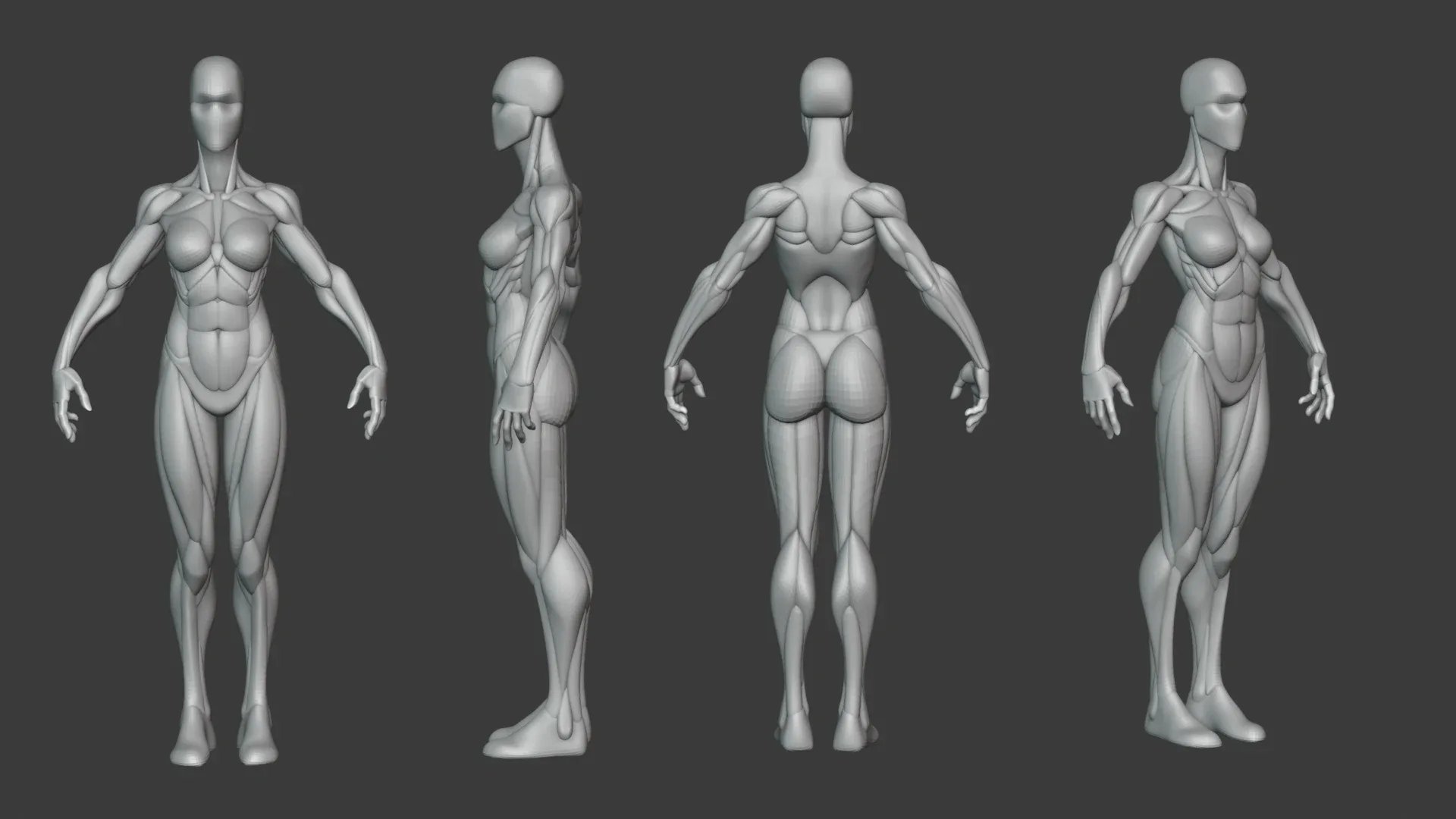 Stylized Heroine Anatomy Blockout