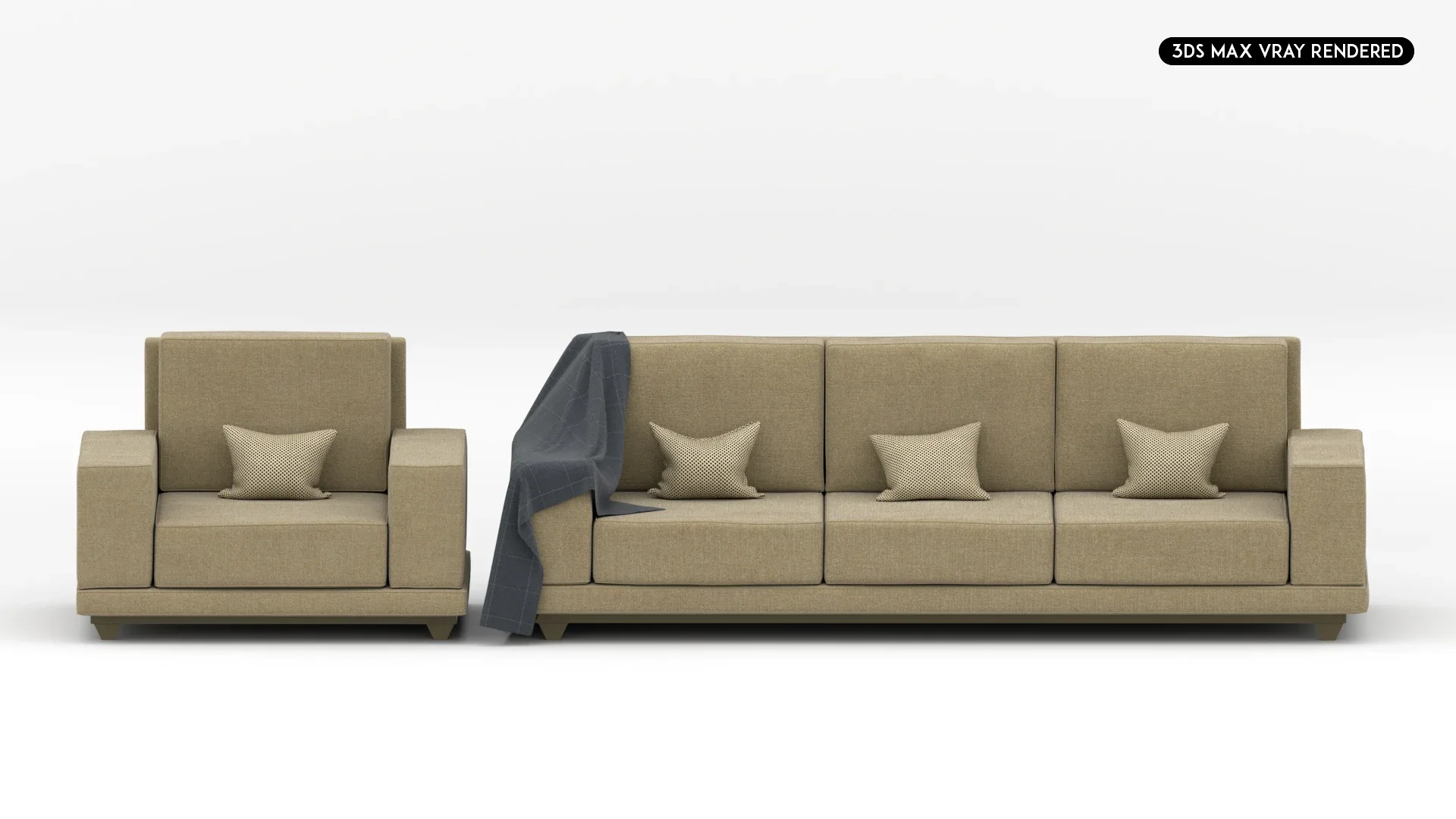 3D Realistic Sofa Set