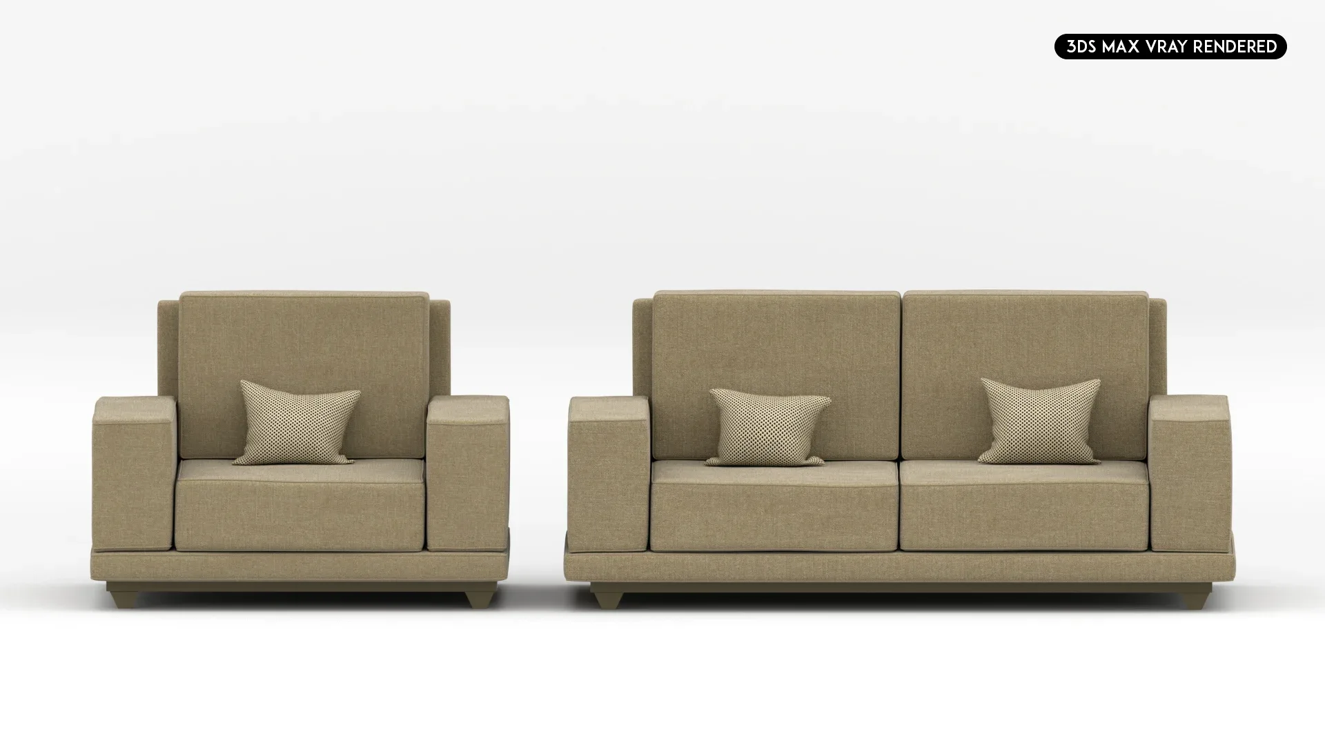 3D Realistic Sofa Set