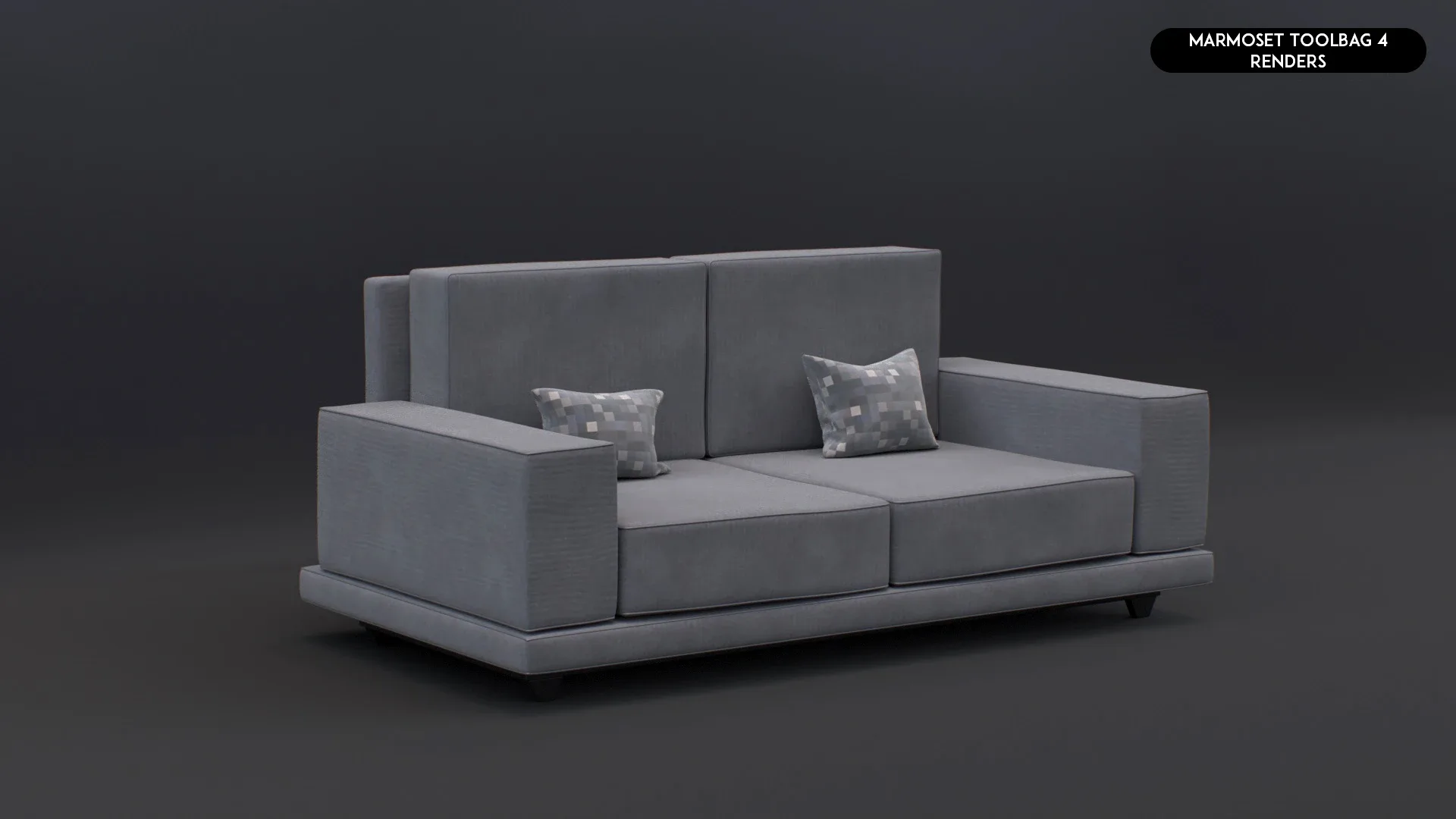 3D Realistic Sofa Set