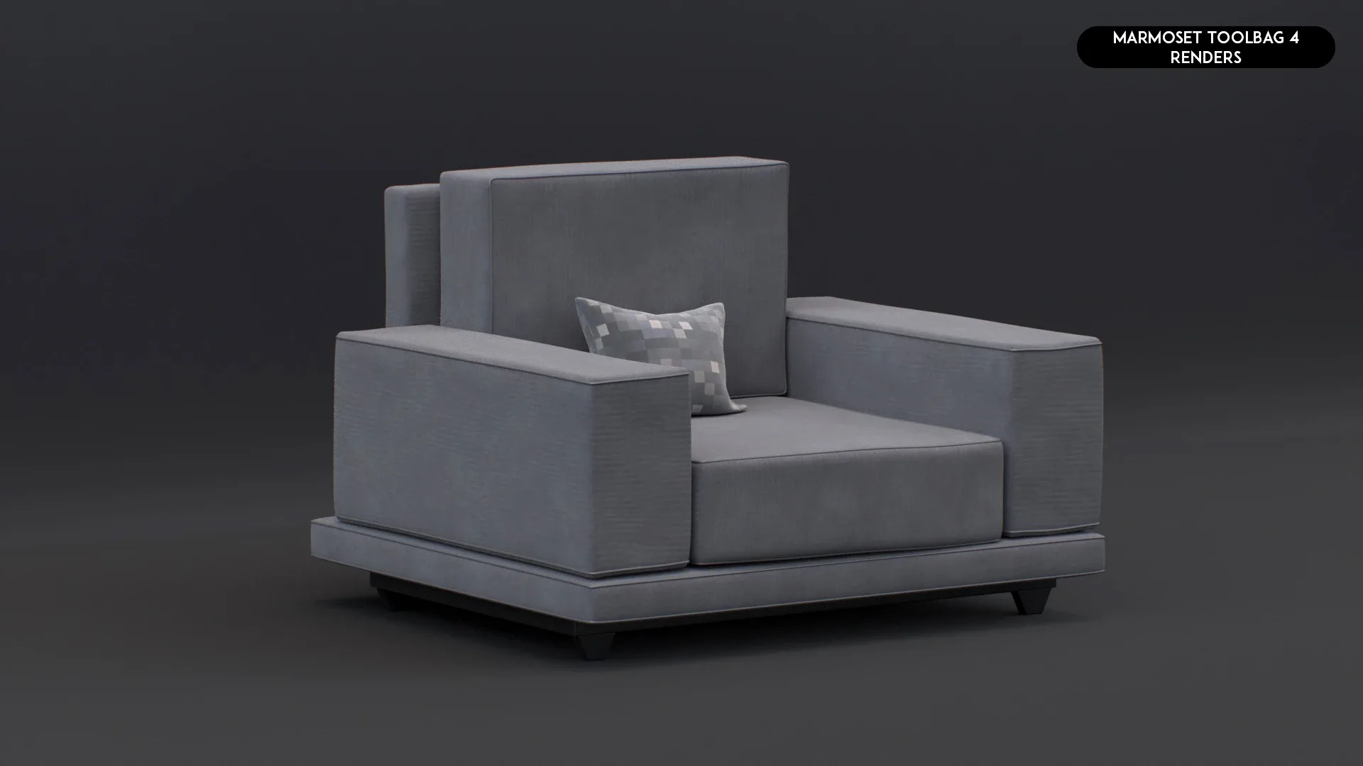 3D Realistic Sofa Set