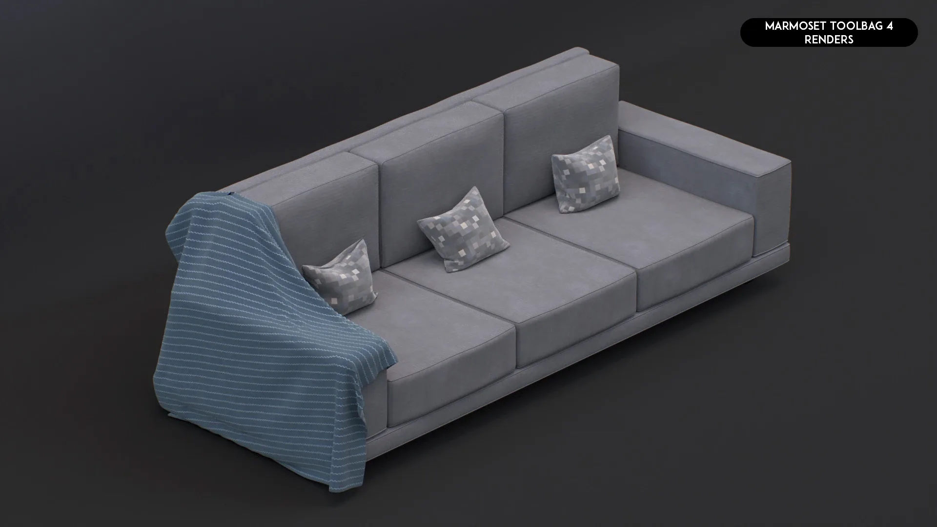 3D Realistic Sofa Set