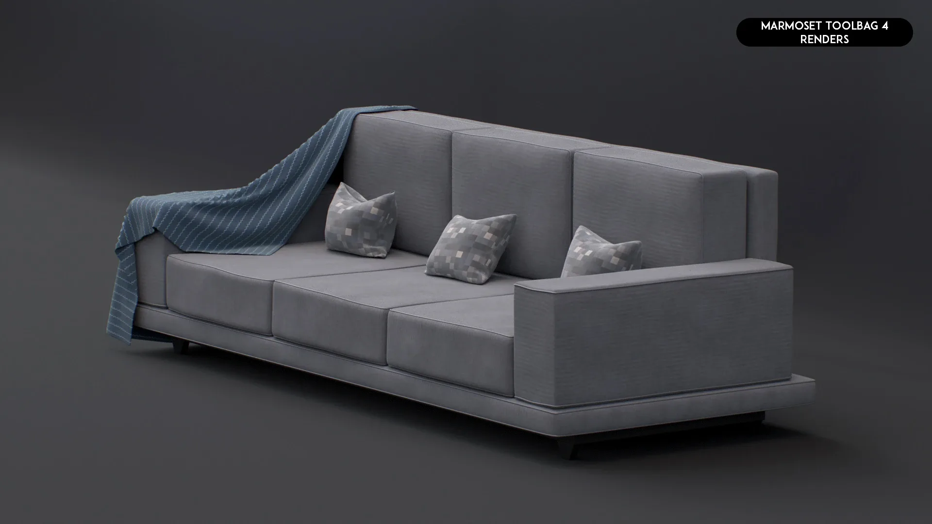 3D Realistic Sofa Set