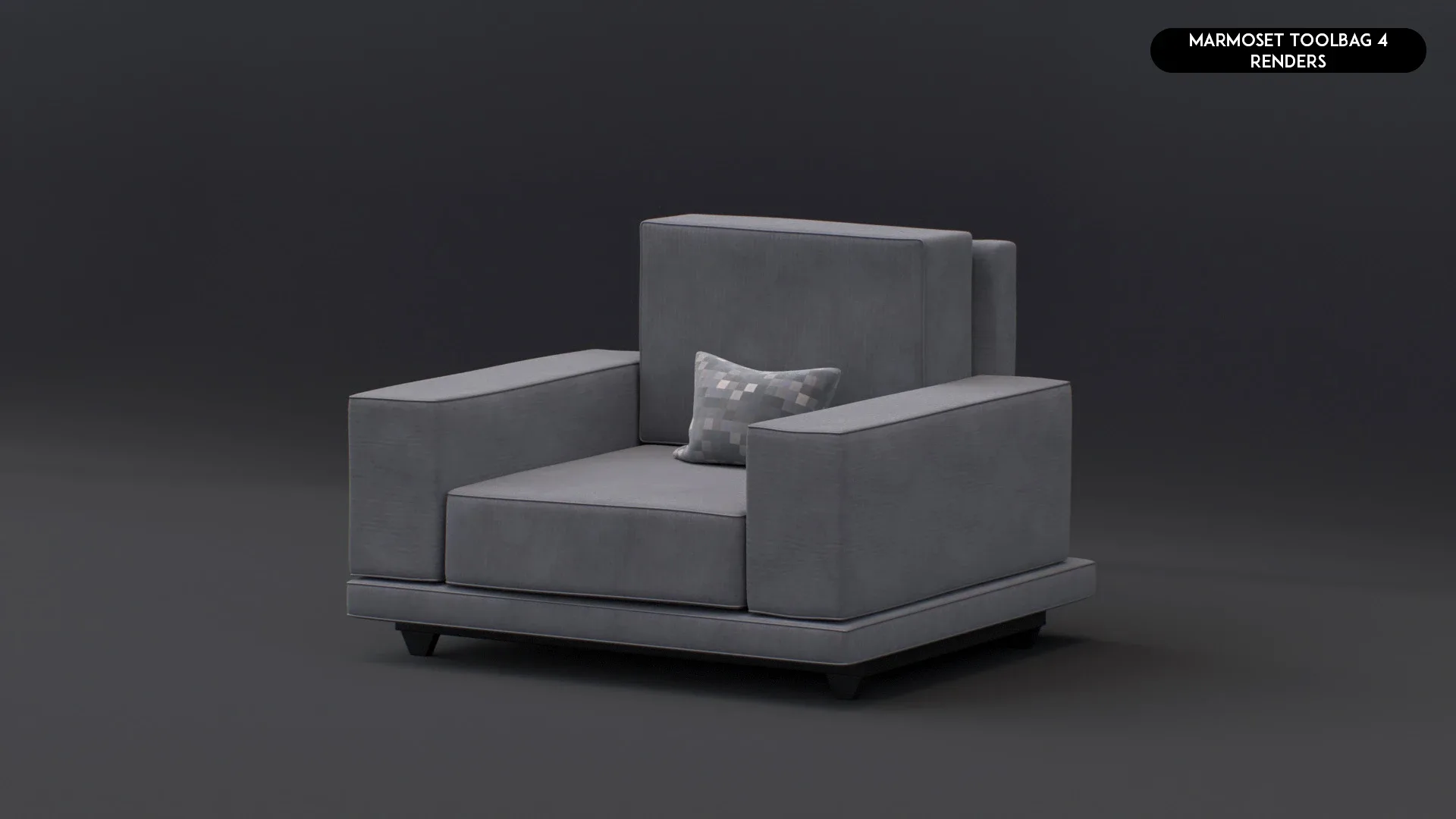 3D Realistic Sofa Set